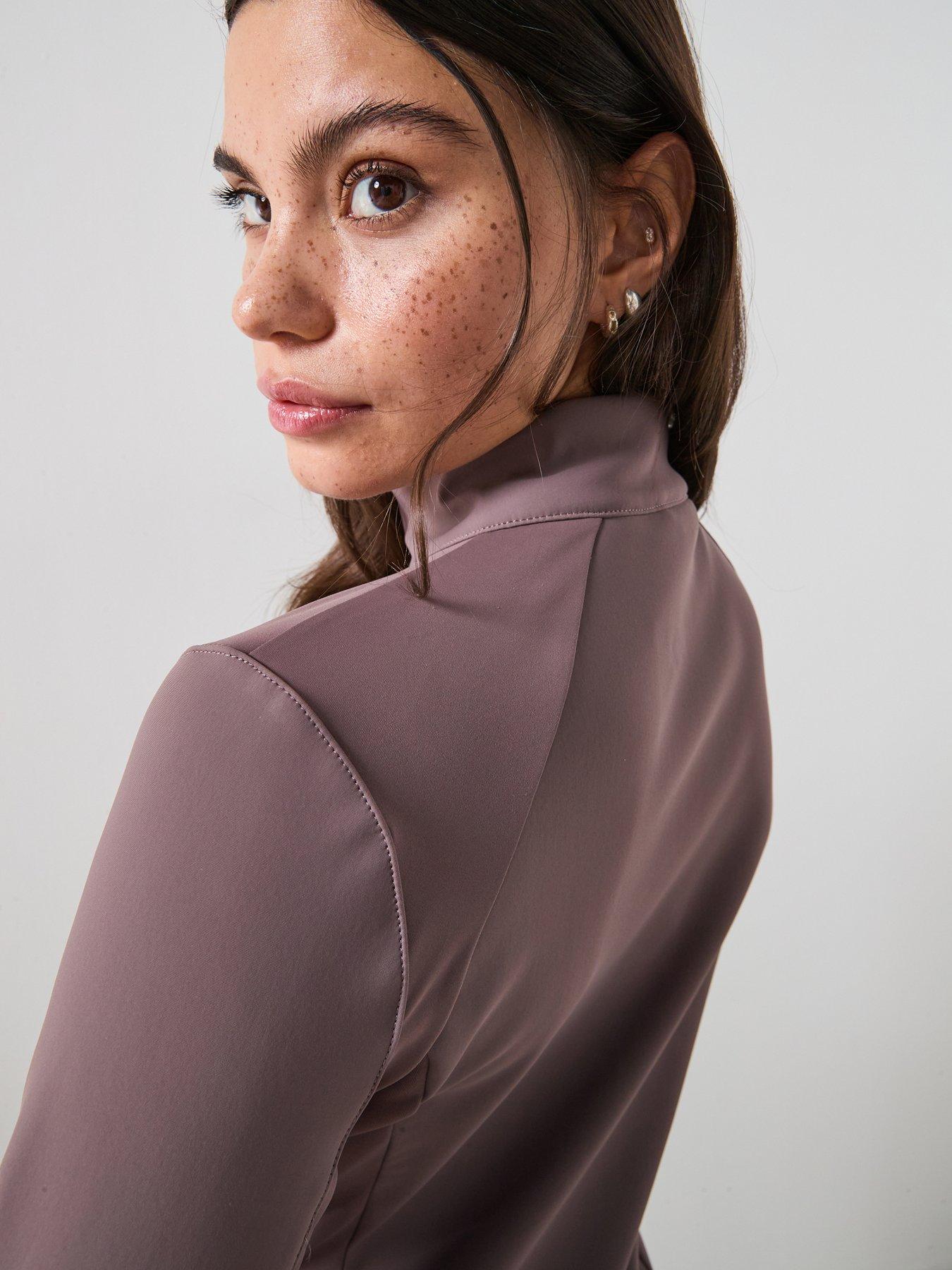  image of sweaty-betty-womens-training-winter-power-softshell-jacket-brown