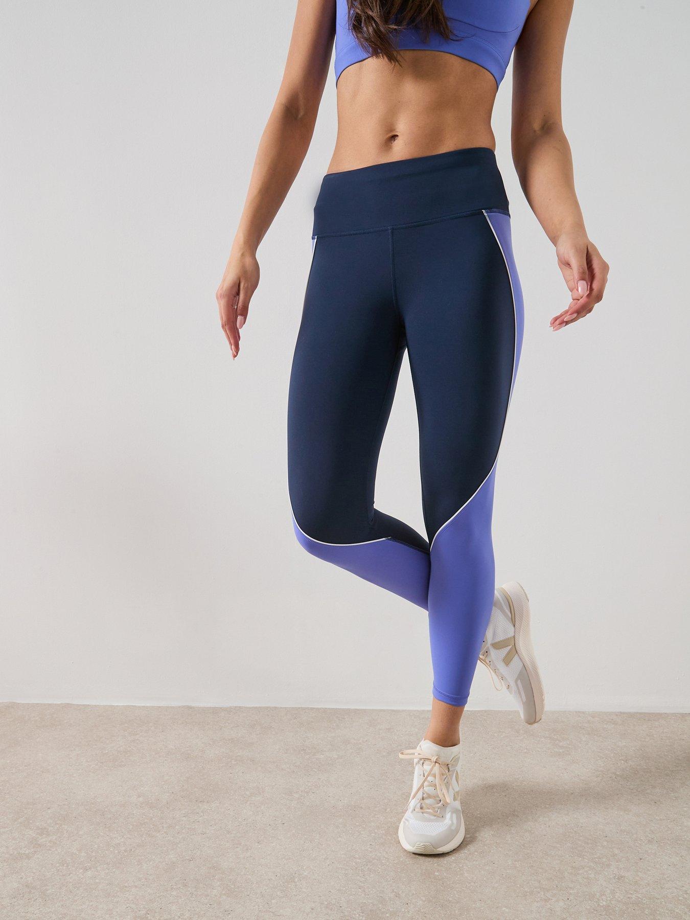 Sweaty Betty Womens Training Power 7/8 Colourblock Workout Tights - Blue