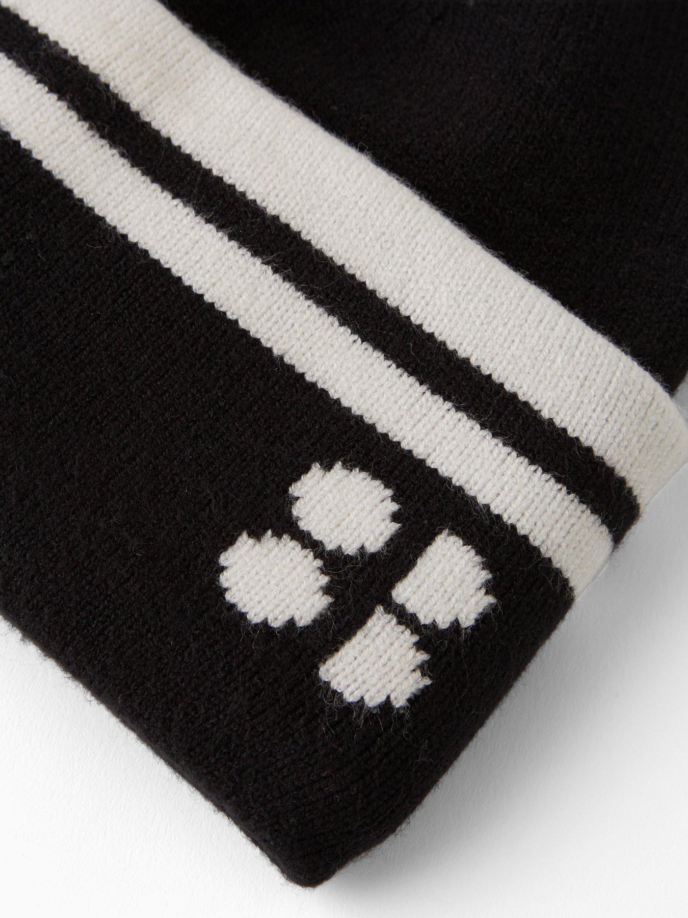 Image 3 of 4 of Sweaty Betty Womens Ski Slogan Knitted Beanie - Black