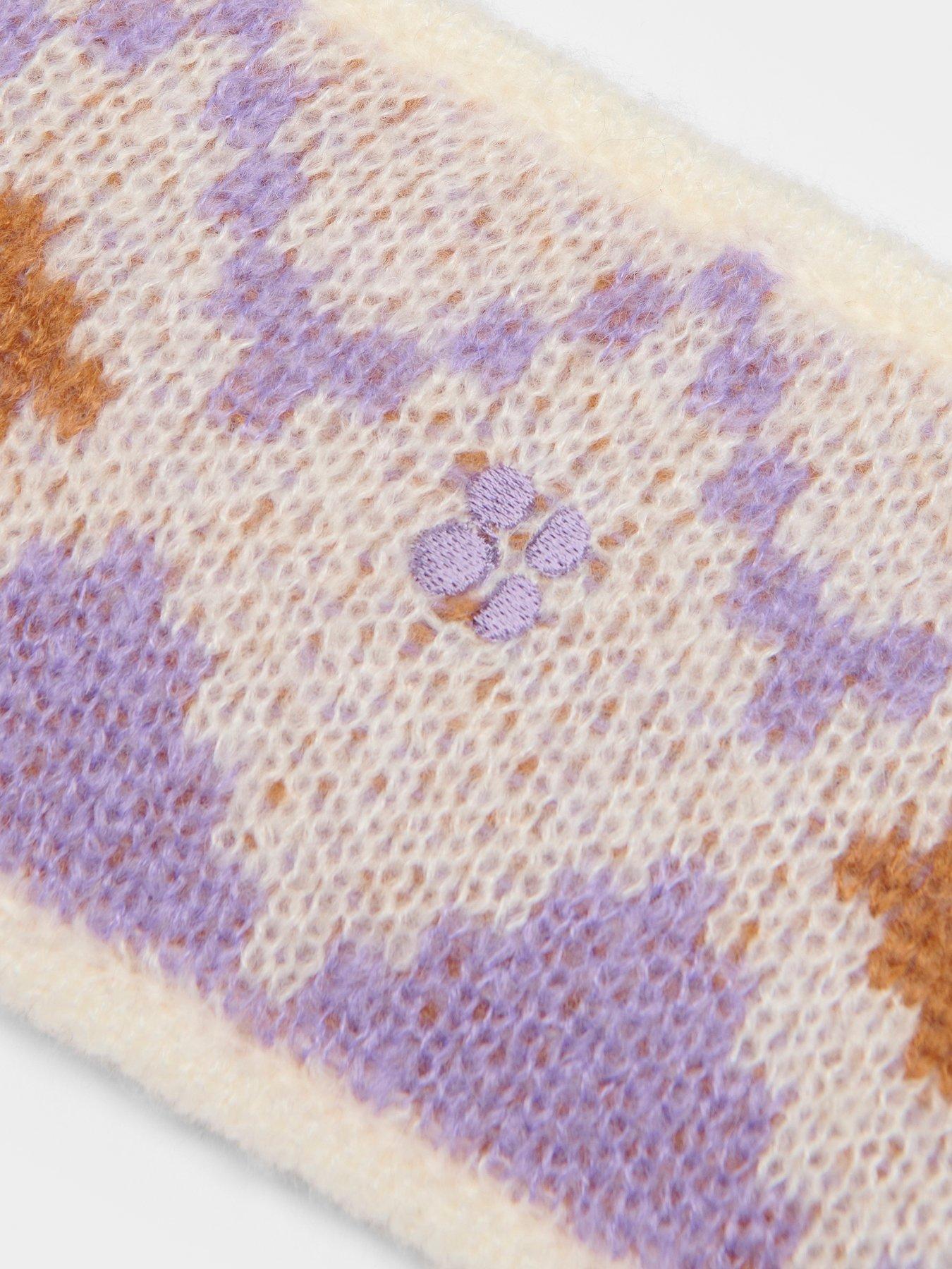 Image 4 of 4 of Sweaty Betty Womens Ski Highland Fairisle Earwarmer - Purple