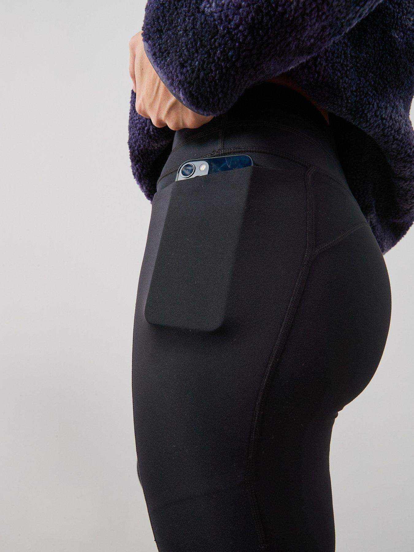 Image 4 of 6 of Sweaty Betty Womens Therma Boost Heat Tech 7/8 Walking Tights - Black