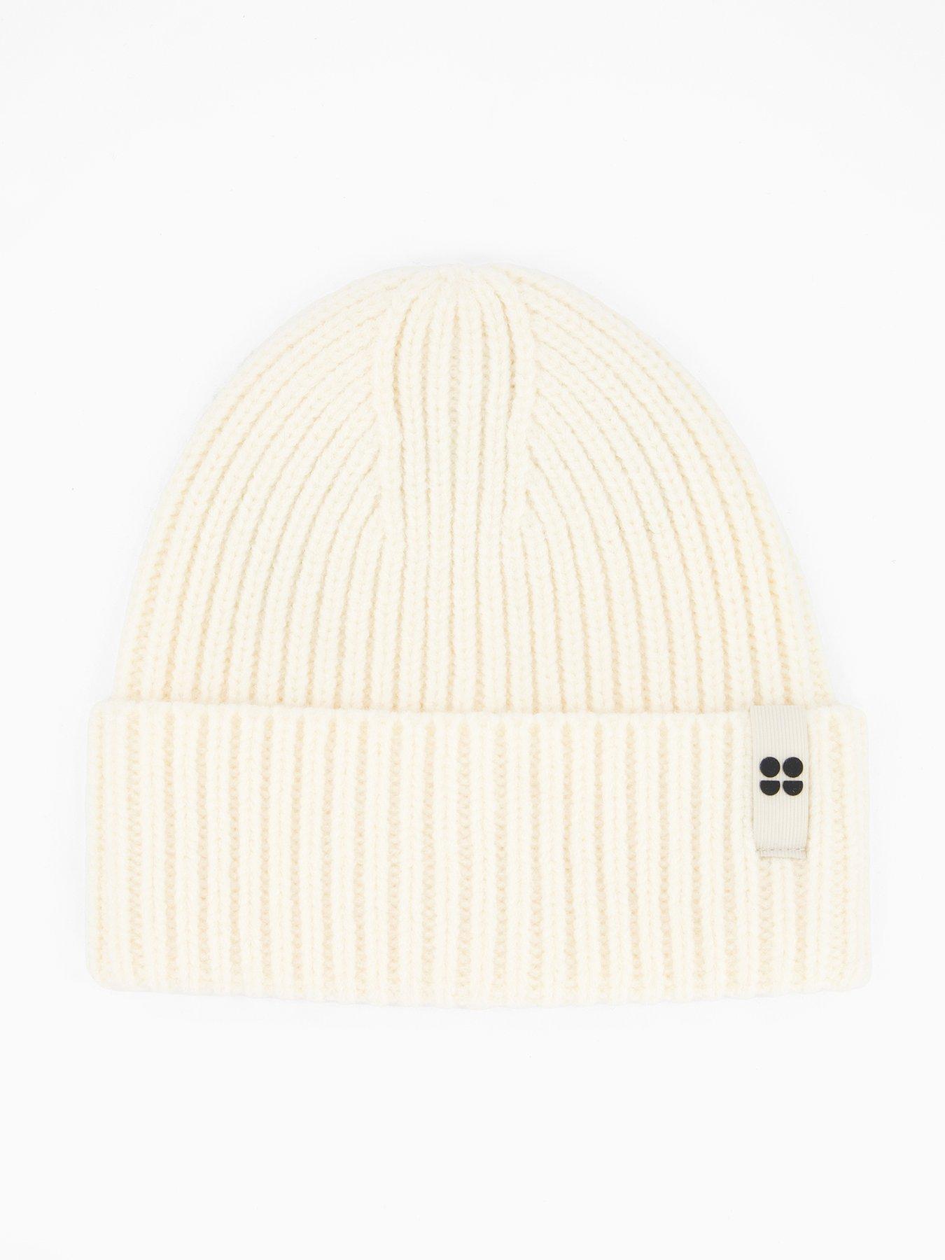 Image 1 of 4 of Sweaty Betty Womens Soft Cloud Knitted Beanie - White