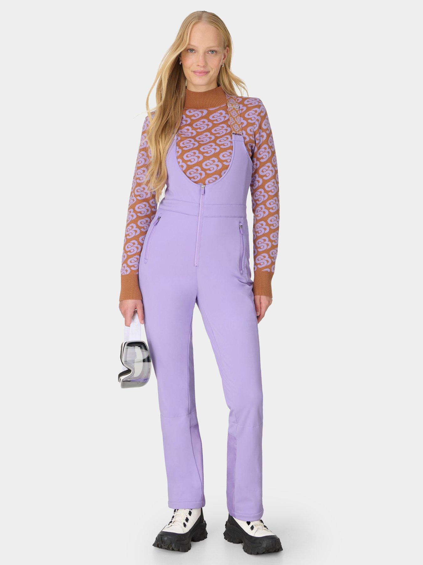 Sweaty Betty Womens Ski Power Sculpting Bib Salopettes - Purple