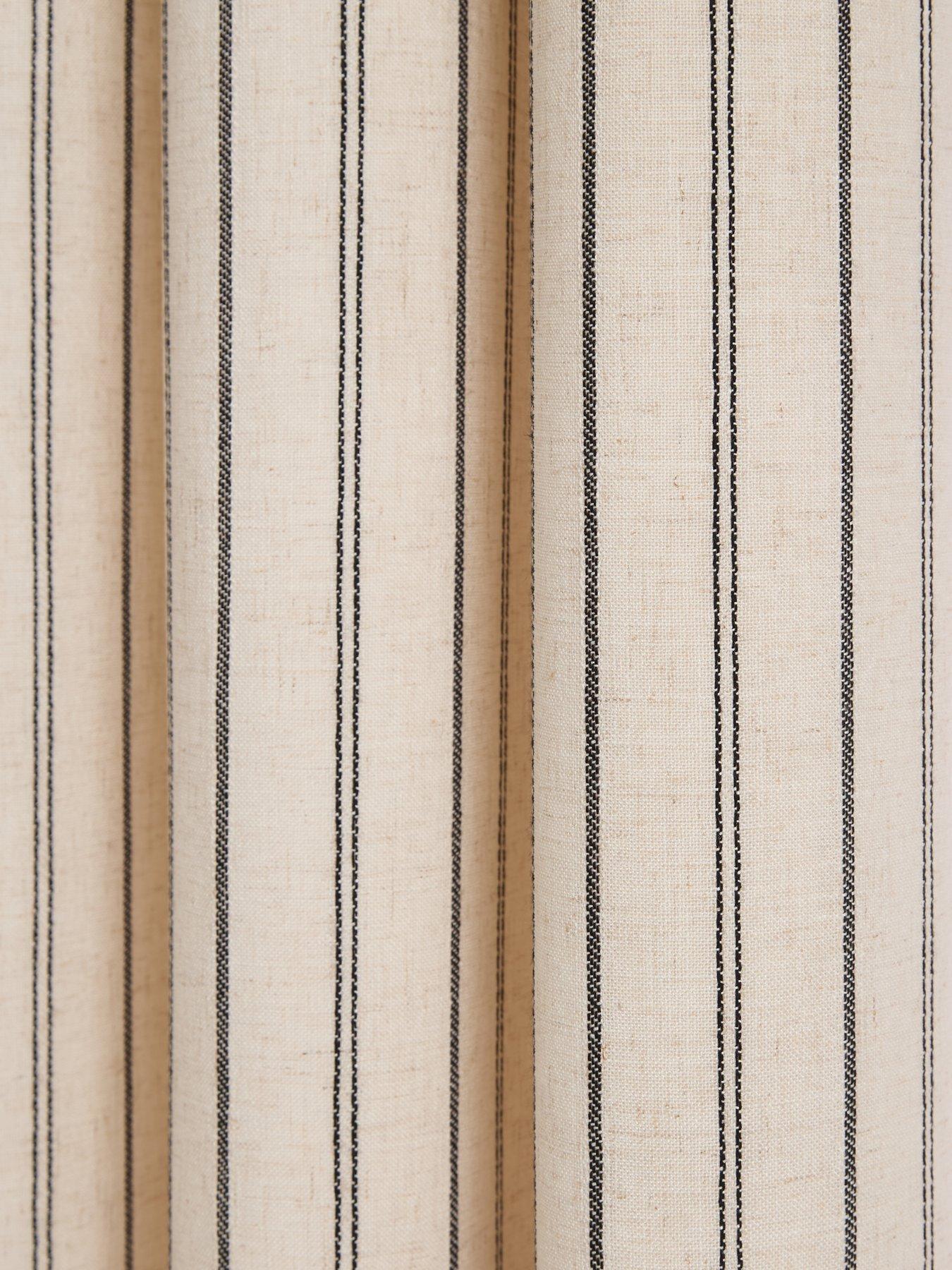 Image 4 of 4 of The Very Collection Touch Of Linen Stripe Eyelet&nbsp;Curtains