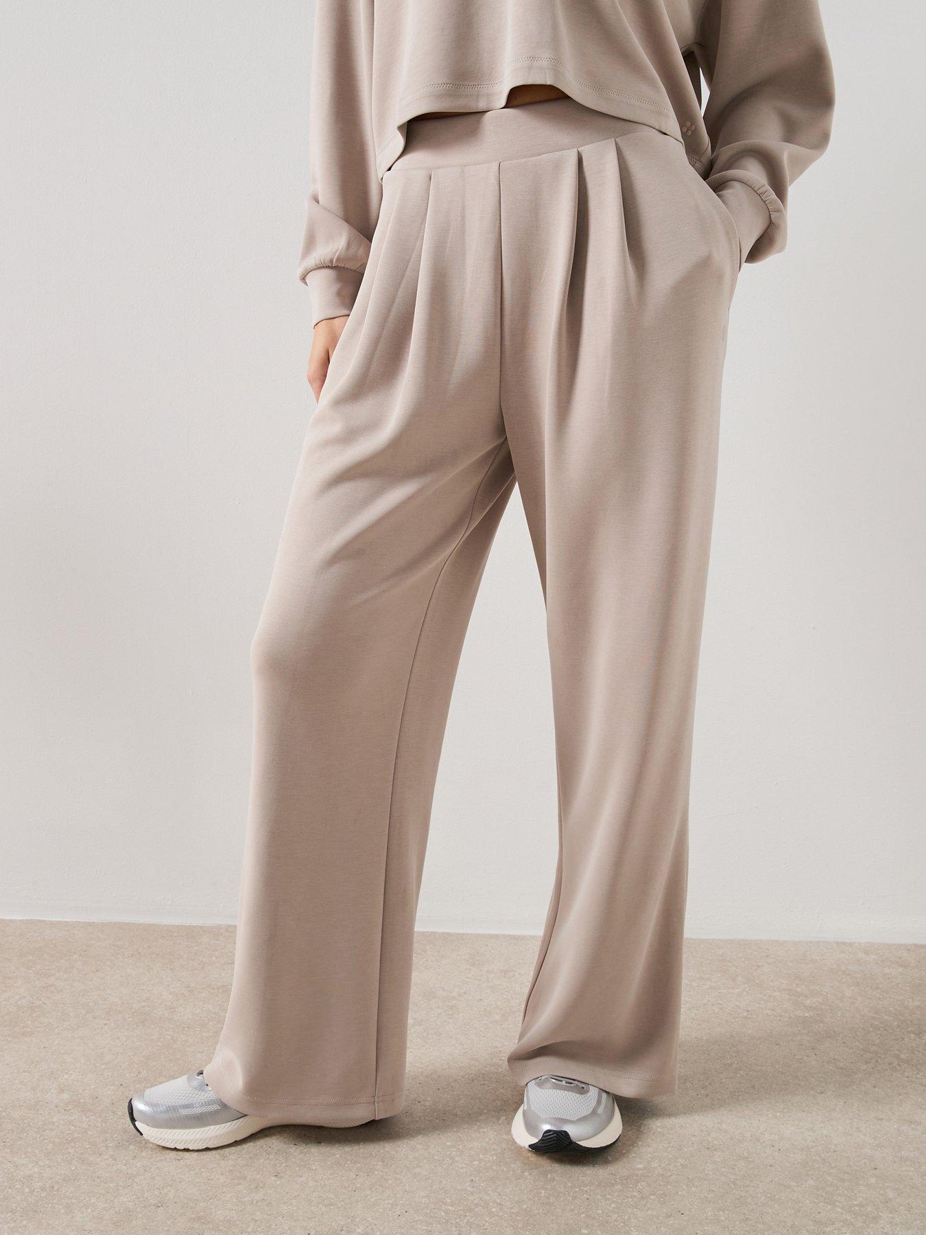 Sweaty Betty Womens Training Sand Wash Wide Leg Trouser - Beige