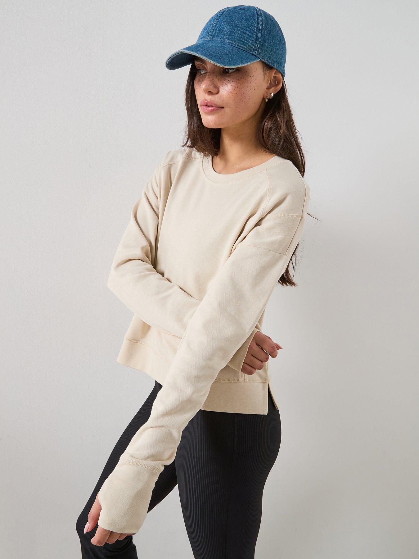 Sweaty Betty Womens Training After Class Crop Sweatshirt - Beige