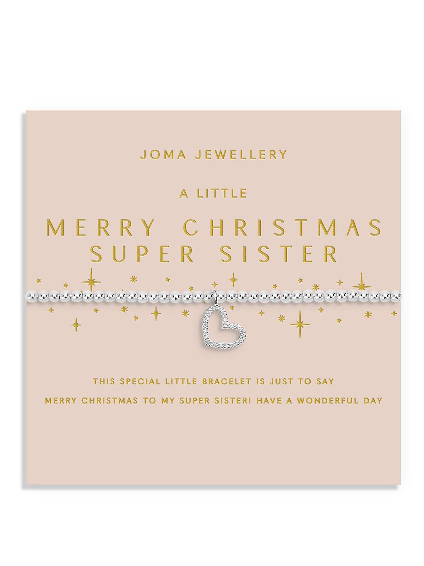 undefined CHRISTMAS A LITTLE , MERRY CHRISTMAS SISTER , Silver Plated , Bracelet , 17.5cm stretch