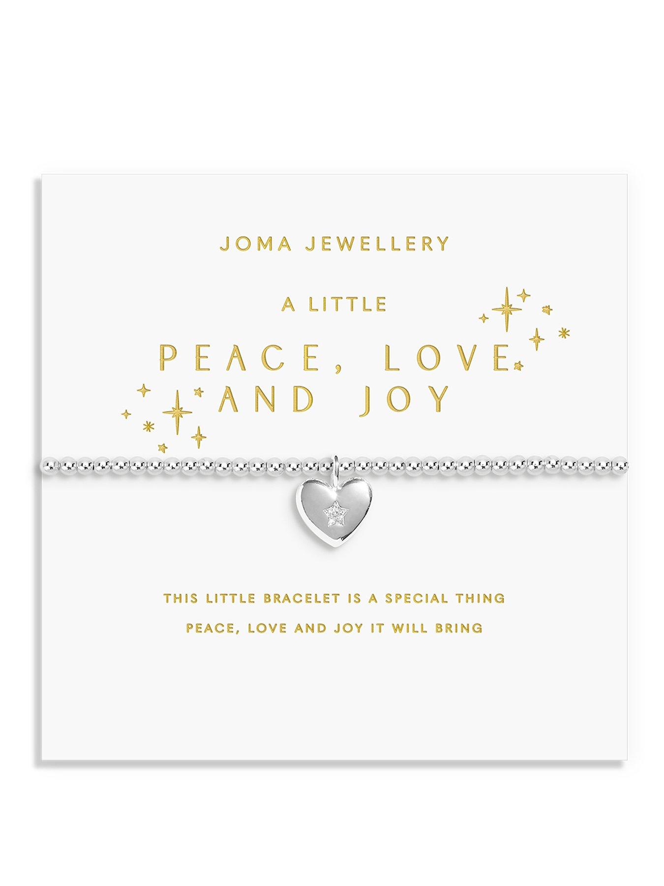 undefined CHRISTMAS A LITTLE , PEACE, LOVE AND JOY , Silver Plated , Bracelet , 17.5cm stretch