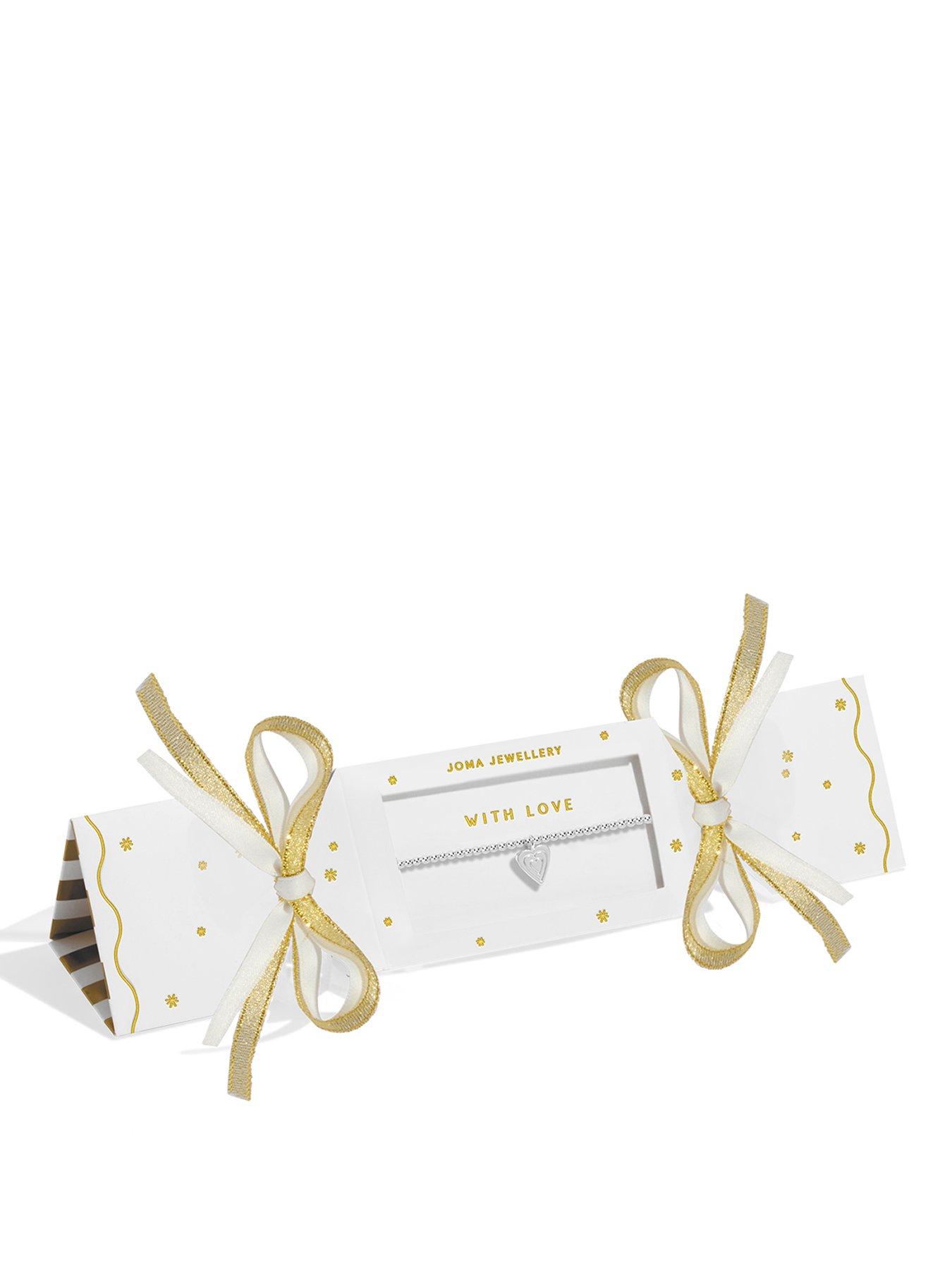  image of joma-jewellery-christmas-cracker-with-love-silver-plated-bracelet-175cm-stretch