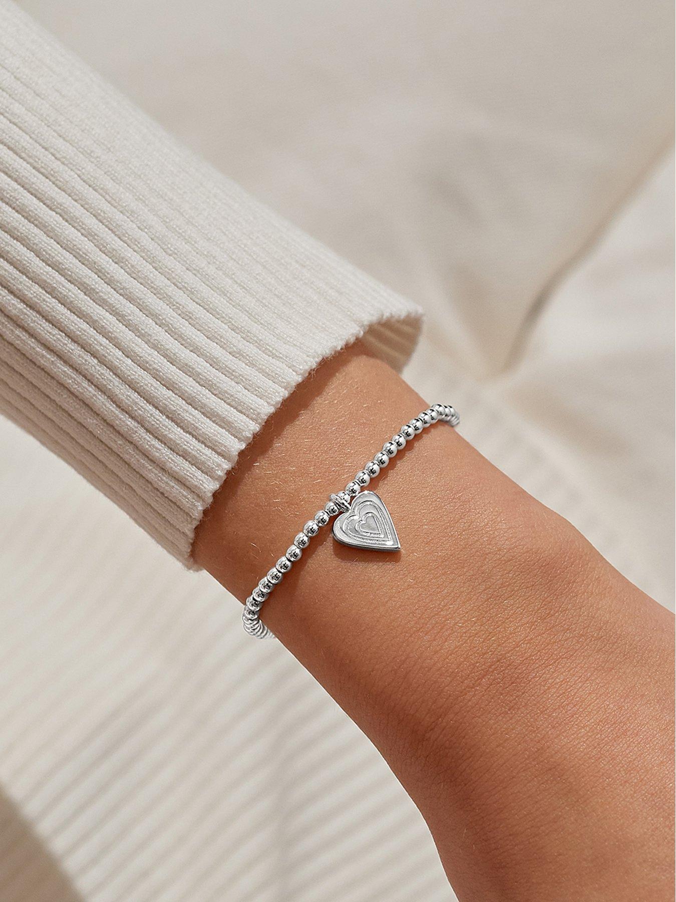  image of joma-jewellery-christmas-cracker-with-love-silver-plated-bracelet-175cm-stretch