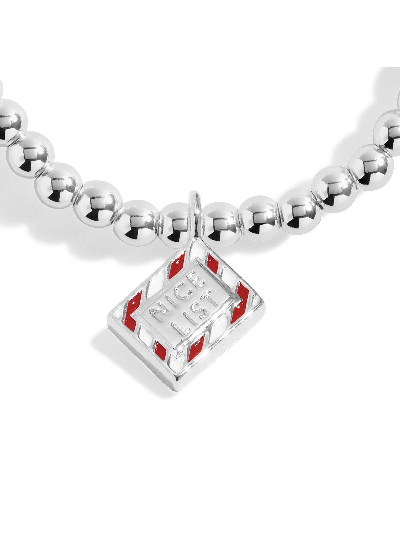 Image 2 of 4 of Joma Jewellery LOVE FROM SANTA , YOU'RE ON THE NICE LIST , Silver Plated , Bracelet , 15.5cm stretch