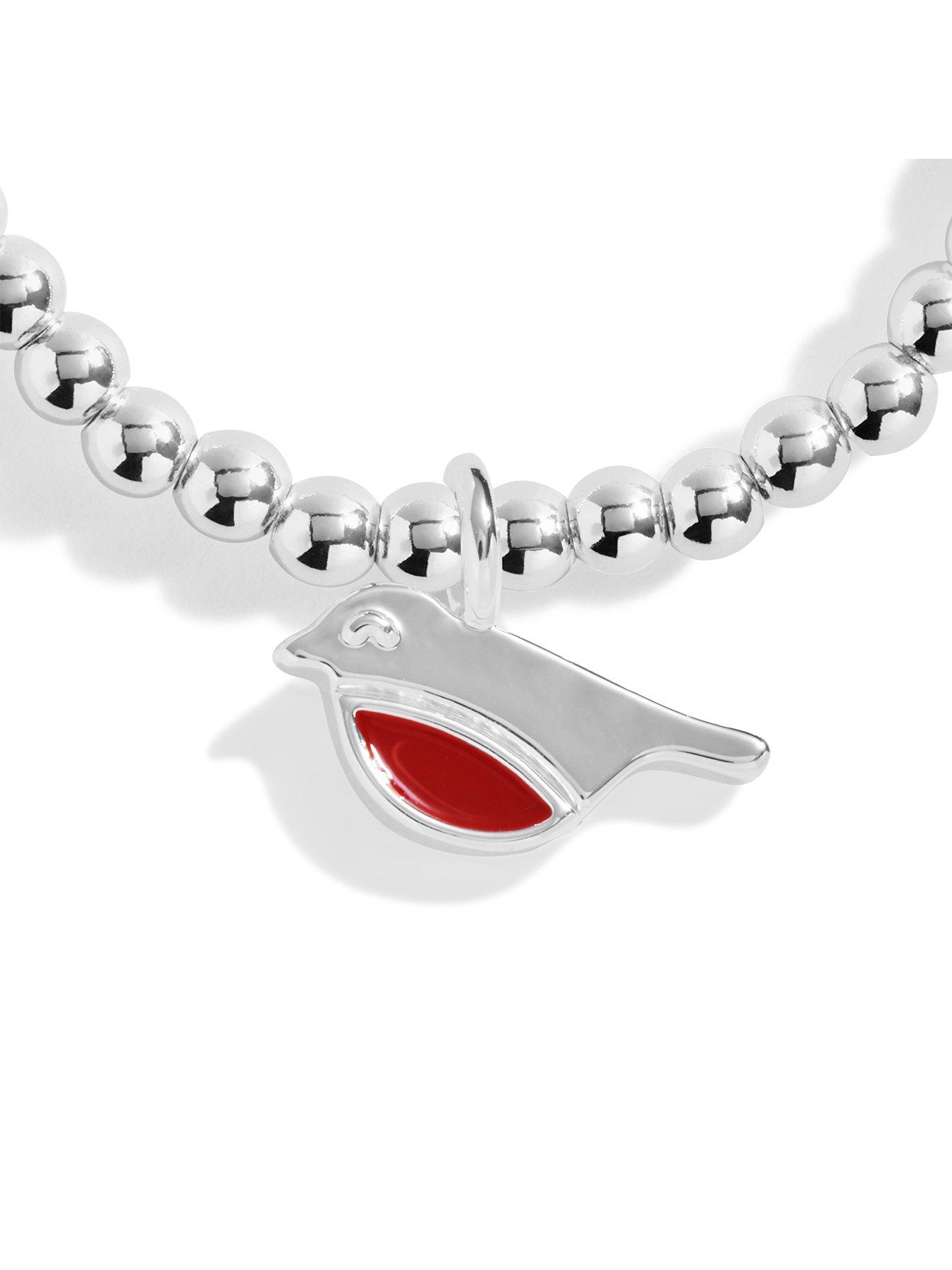 Image 2 of 4 of Joma Jewellery KIDS' CHRISTMAS CRACKER , CHRISTMAS ROBIN , Silver Plated , Bracelet , 15.5cm stretch