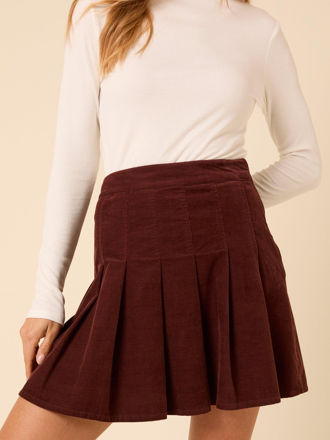 Image 3 of 5 of Nobodys Child Vincent Cord Skirt - Brown