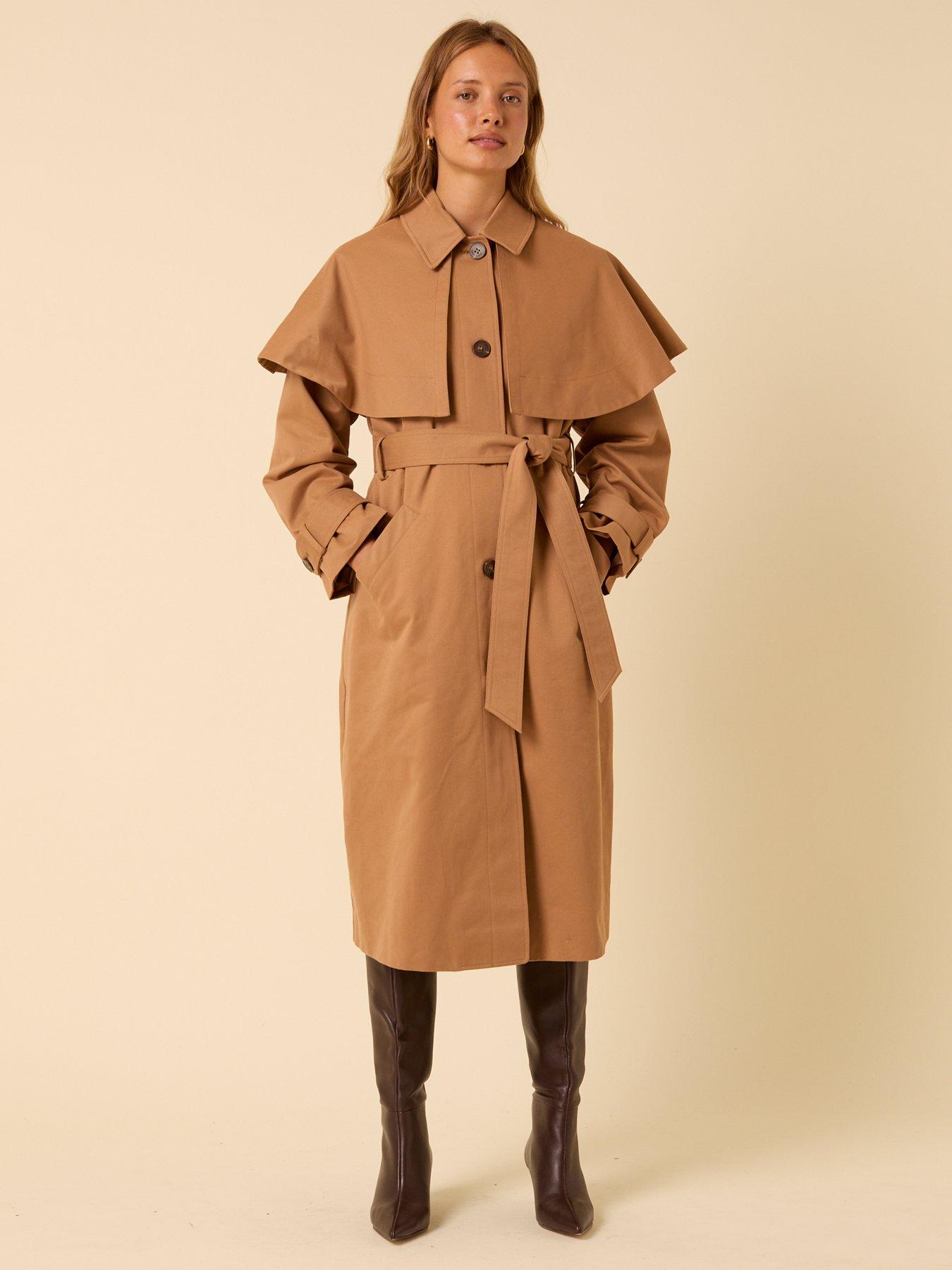 undefined Bramiola Cape Trench Coat - Brown