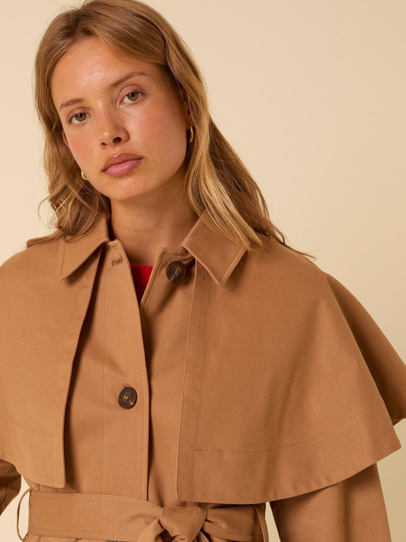 Image 6 of 6 of Nobodys Child Bramiola Cape Trench Coat - Brown