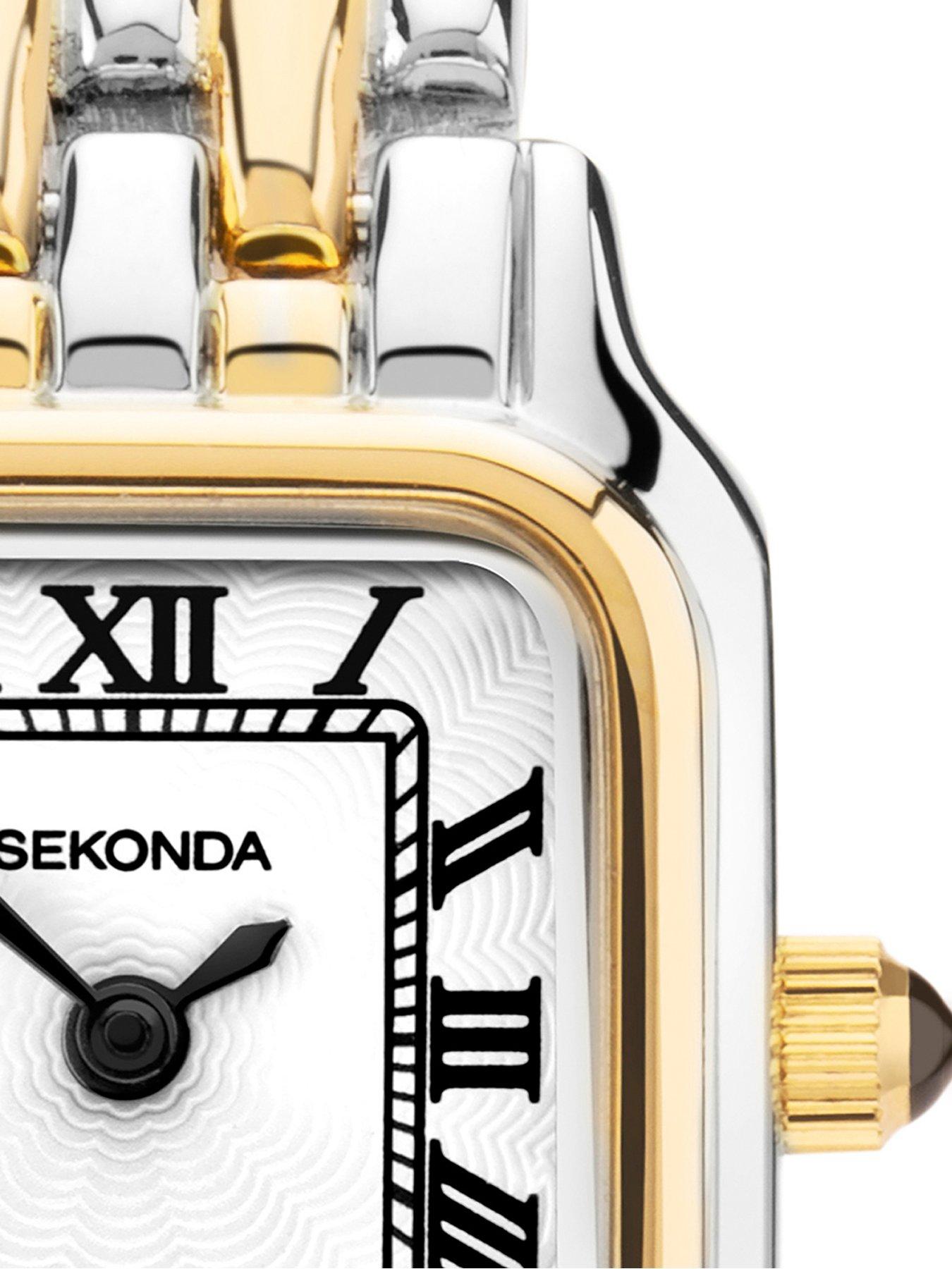 Image 2 of 6 of Sekonda Womens Monica Two Tone Alloy Bracelet with White Dial Analogue Watch Gift Set