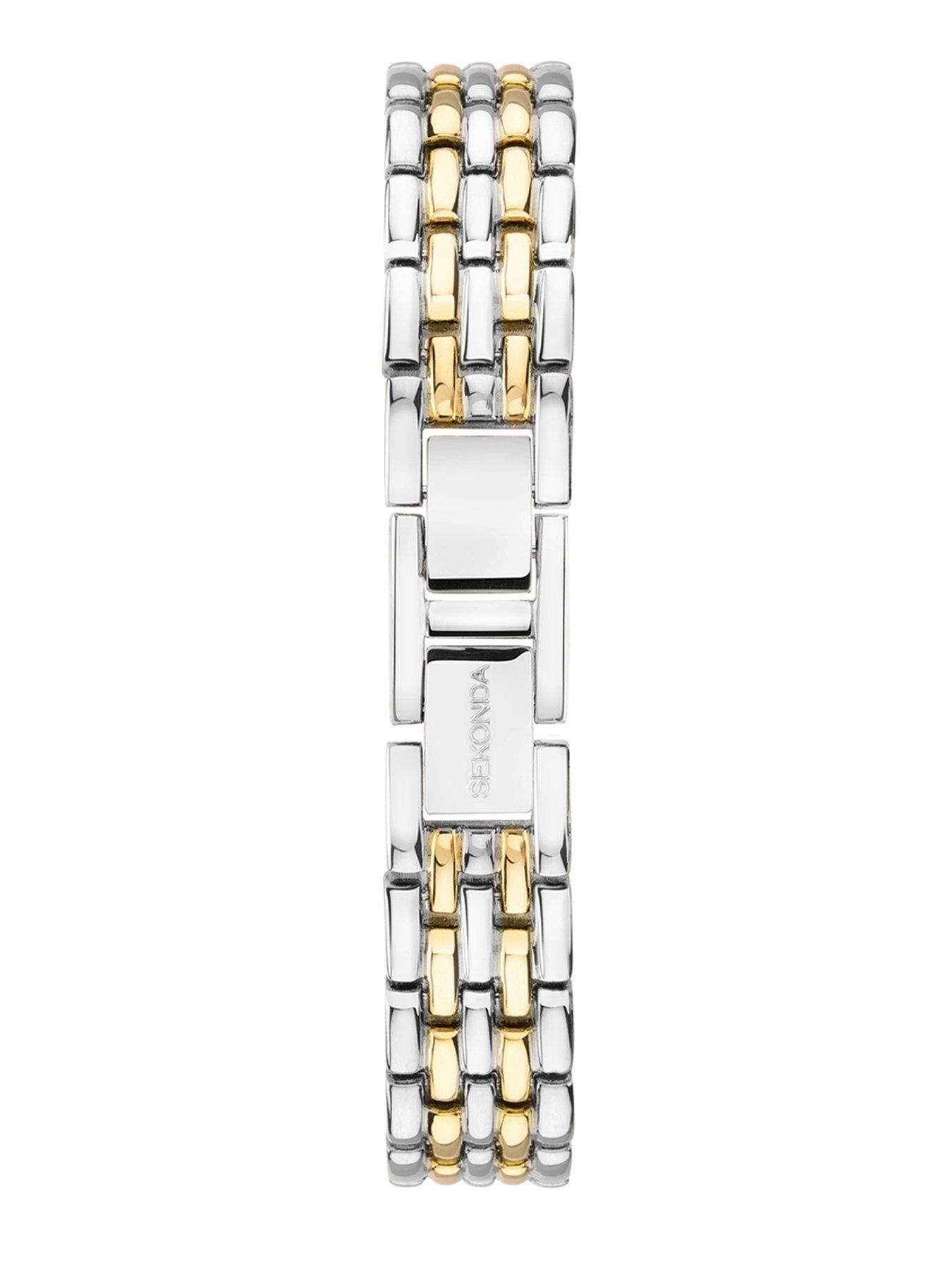 Image 5 of 6 of Sekonda Womens Monica Two Tone Alloy Bracelet with White Dial Analogue Watch Gift Set