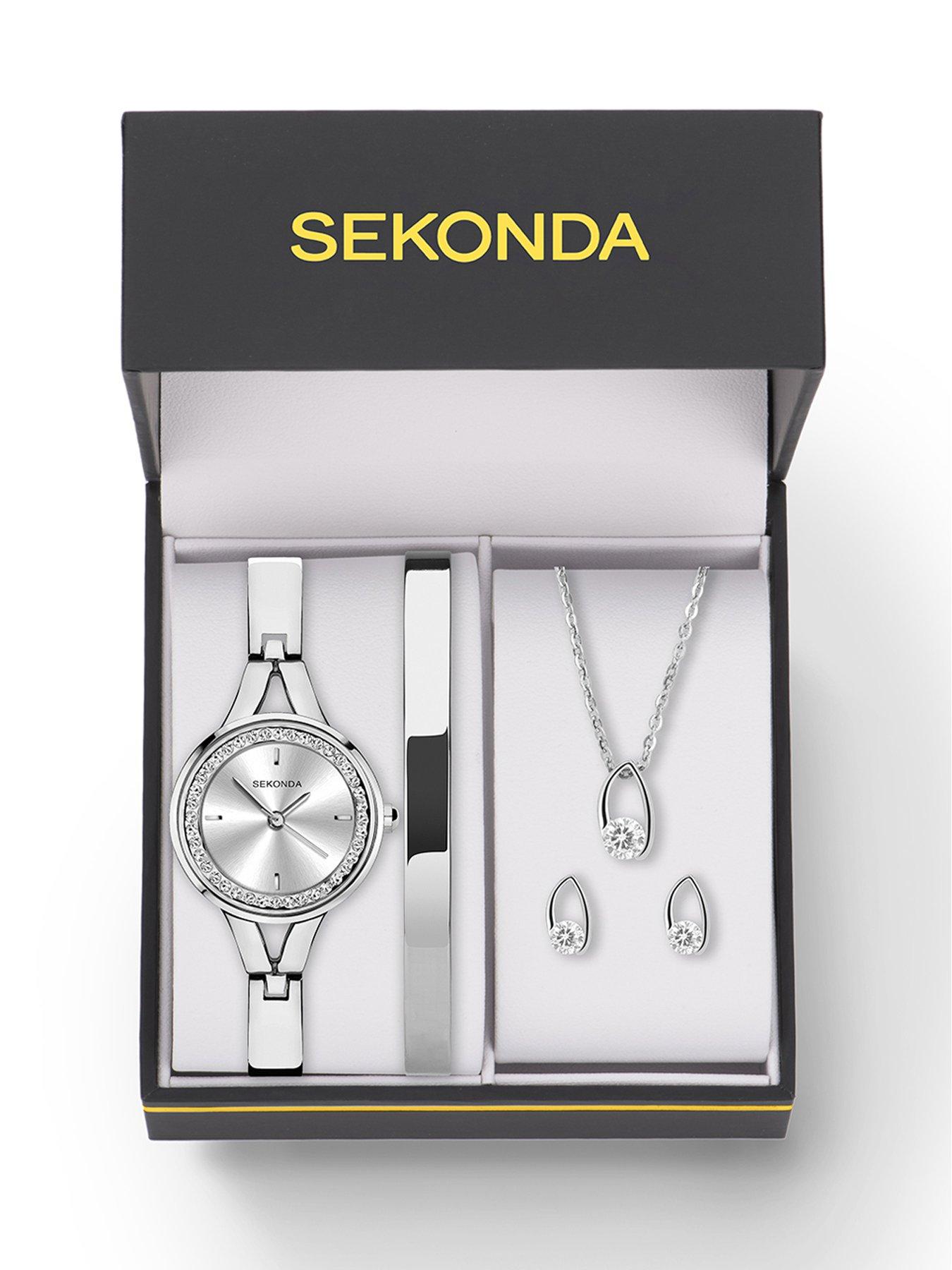Image 6 of 6 of Sekonda Womens Silver Alloy Bracelet with Silver Dial Analogue Watch Gift Set