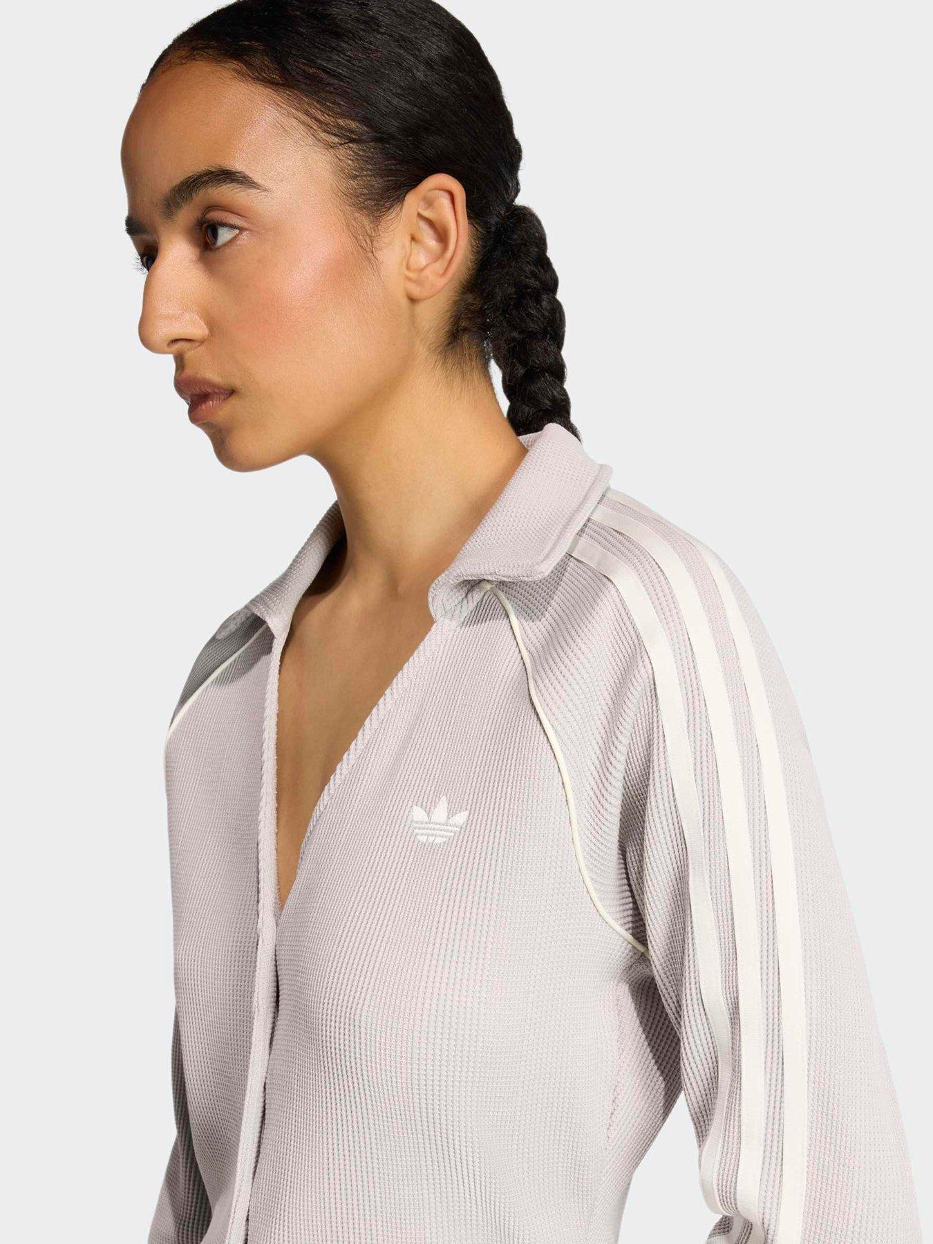 Image 4 of 5 of adidas Originals Womens Button Down Top - Grey