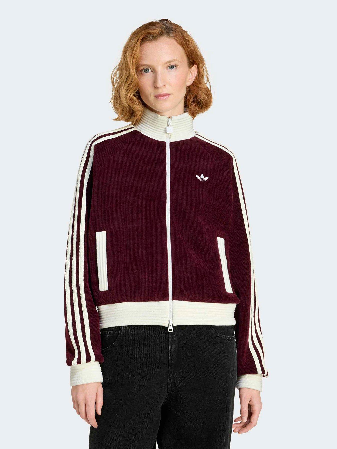 adidas Originals Womens Velour Knit Track Top - Red