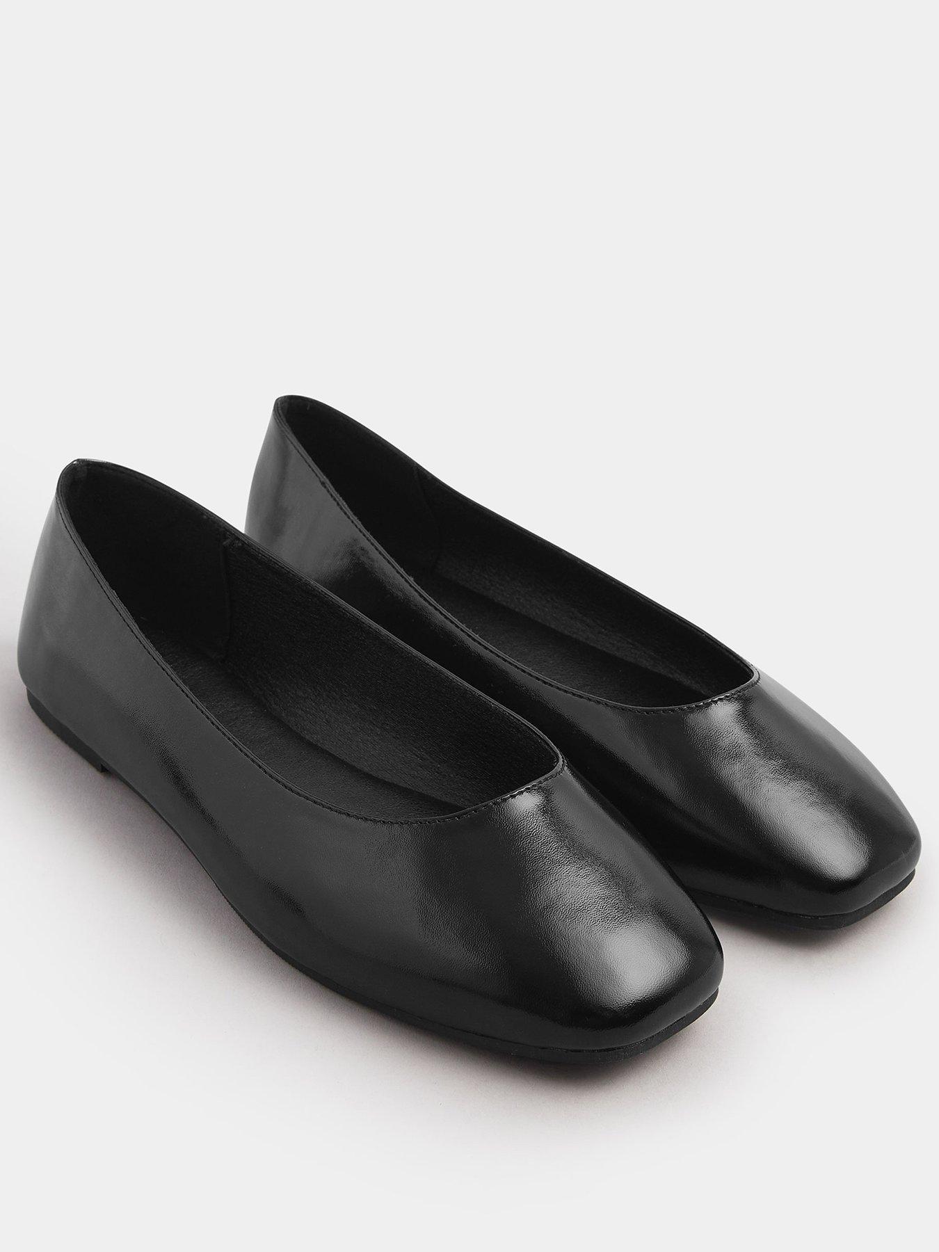 Image 2 of 4 of Yours Extra Wide Fit Square Toe Ballet Pump - Black