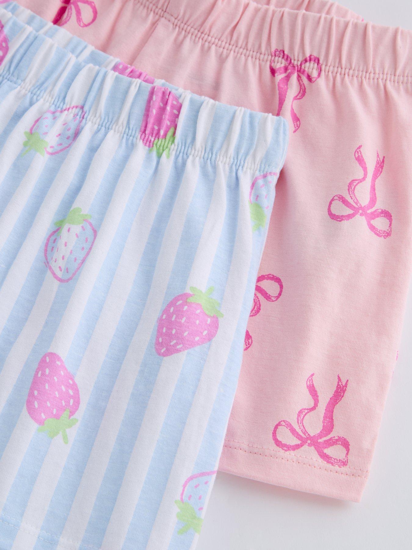 Image 5 of 5 of The Very Collection Girls 2 Pack Jersey Pyjamas - Pink/Blue