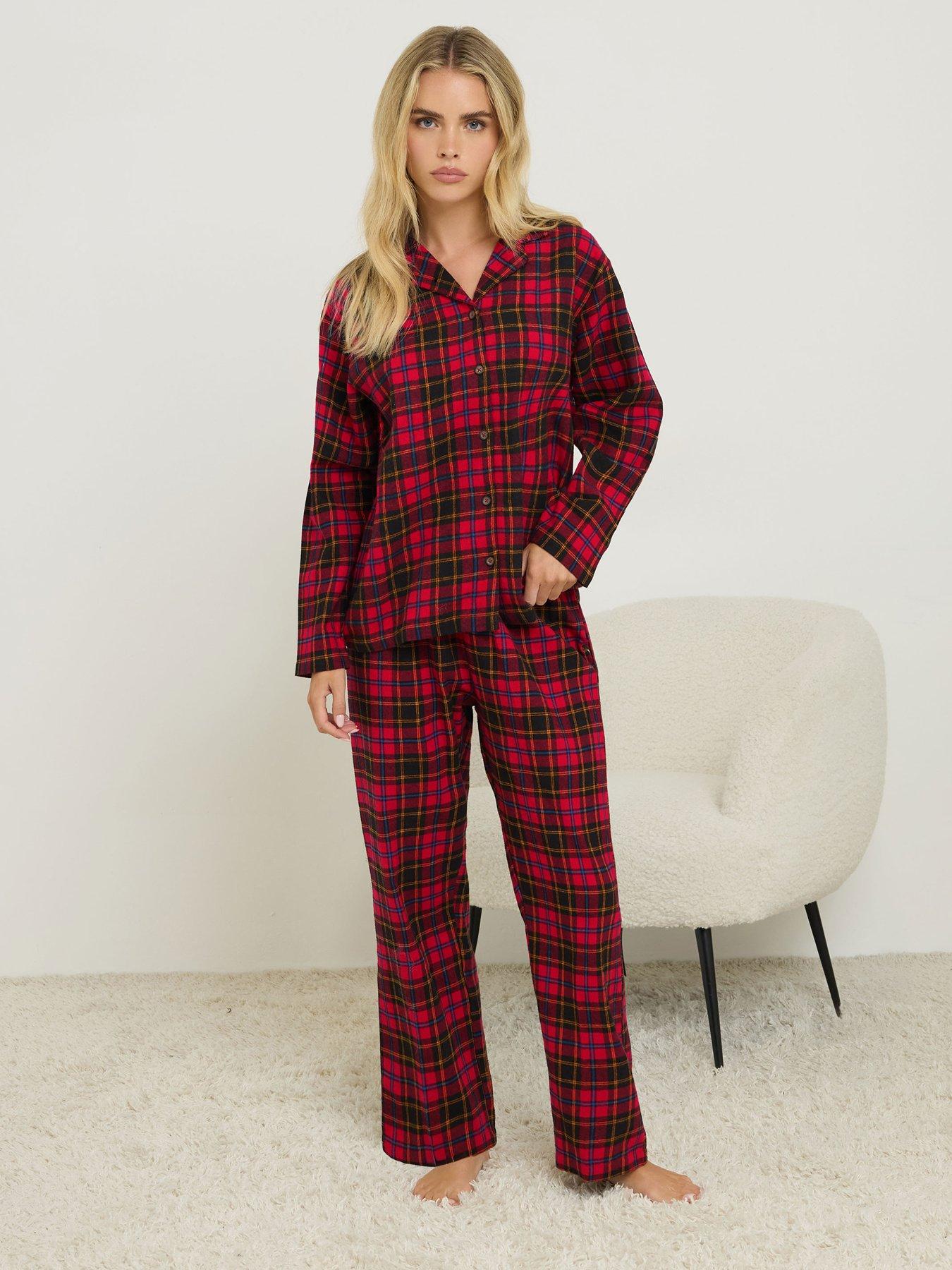 PixieGirl Petite Check Pj Set - Red