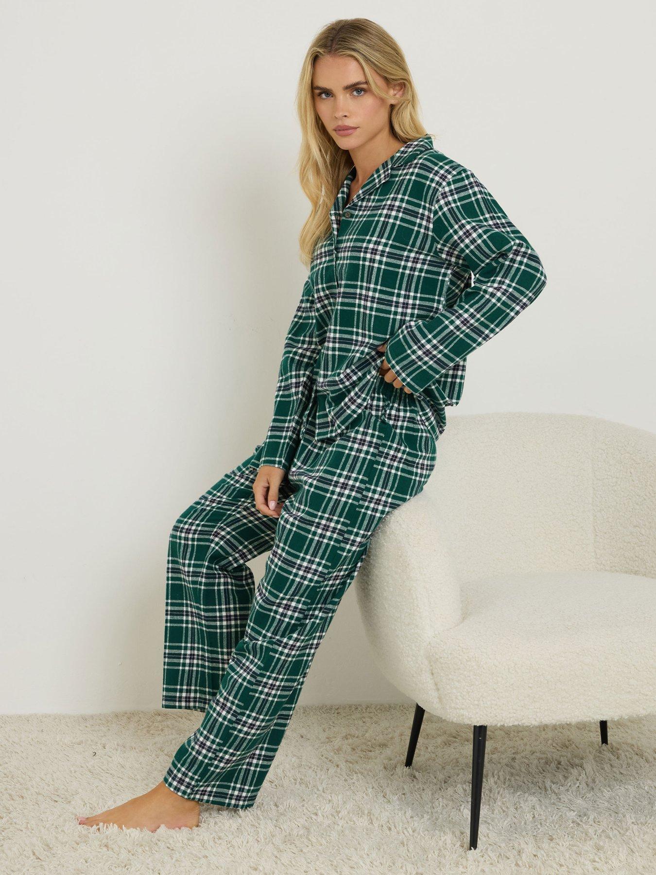 PixieGirl Petite Check Pj Set - Green