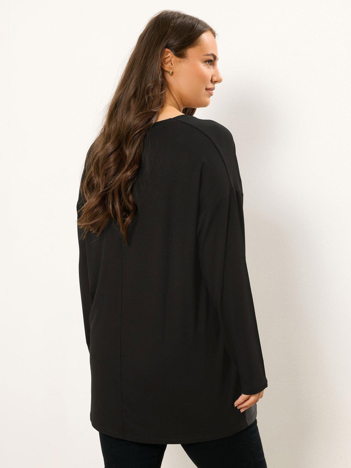 Image 2 of 4 of Yours Curve Leopard Pu Block Jumper