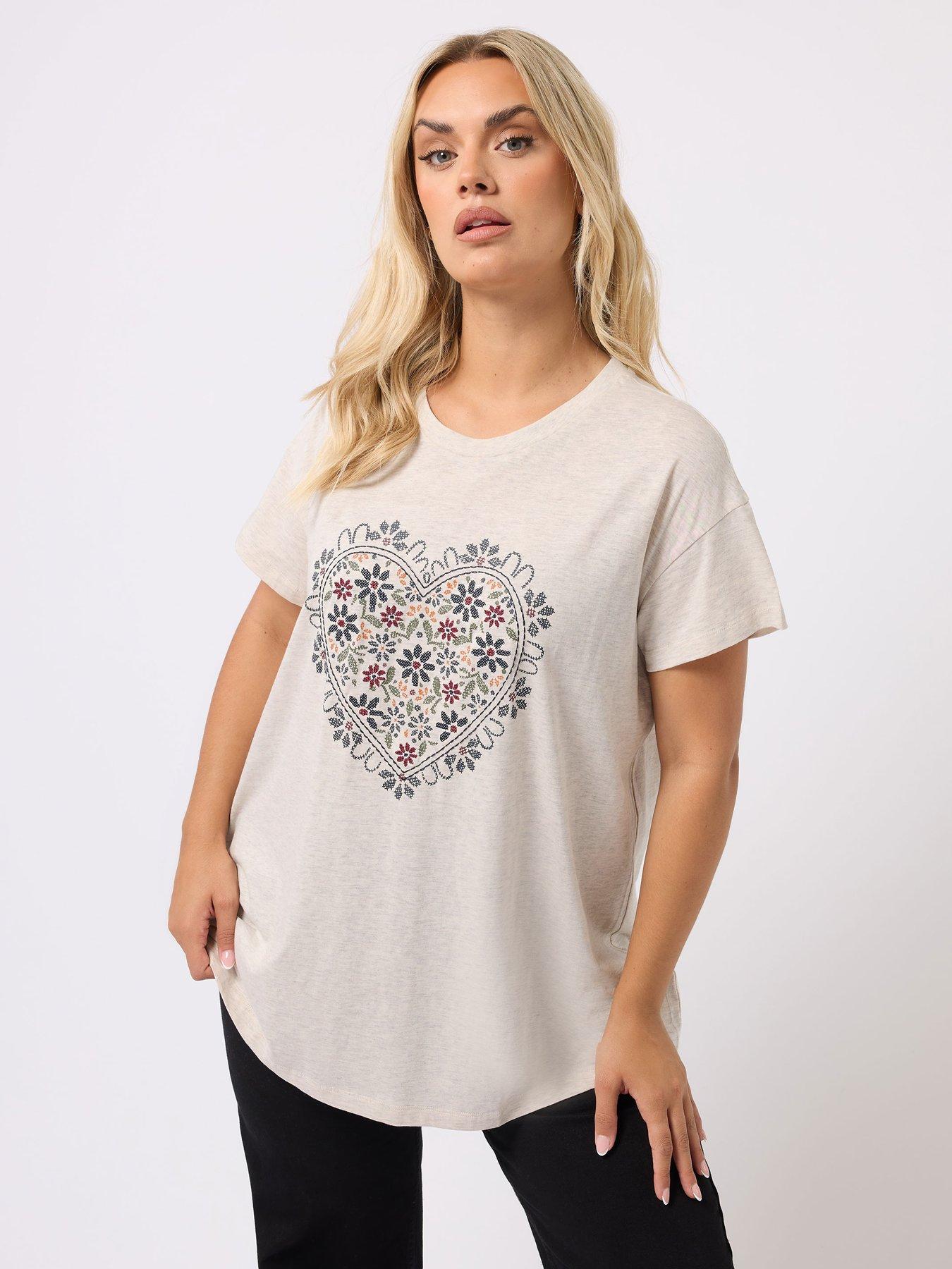 Yours Curve Placement Print T-shirt