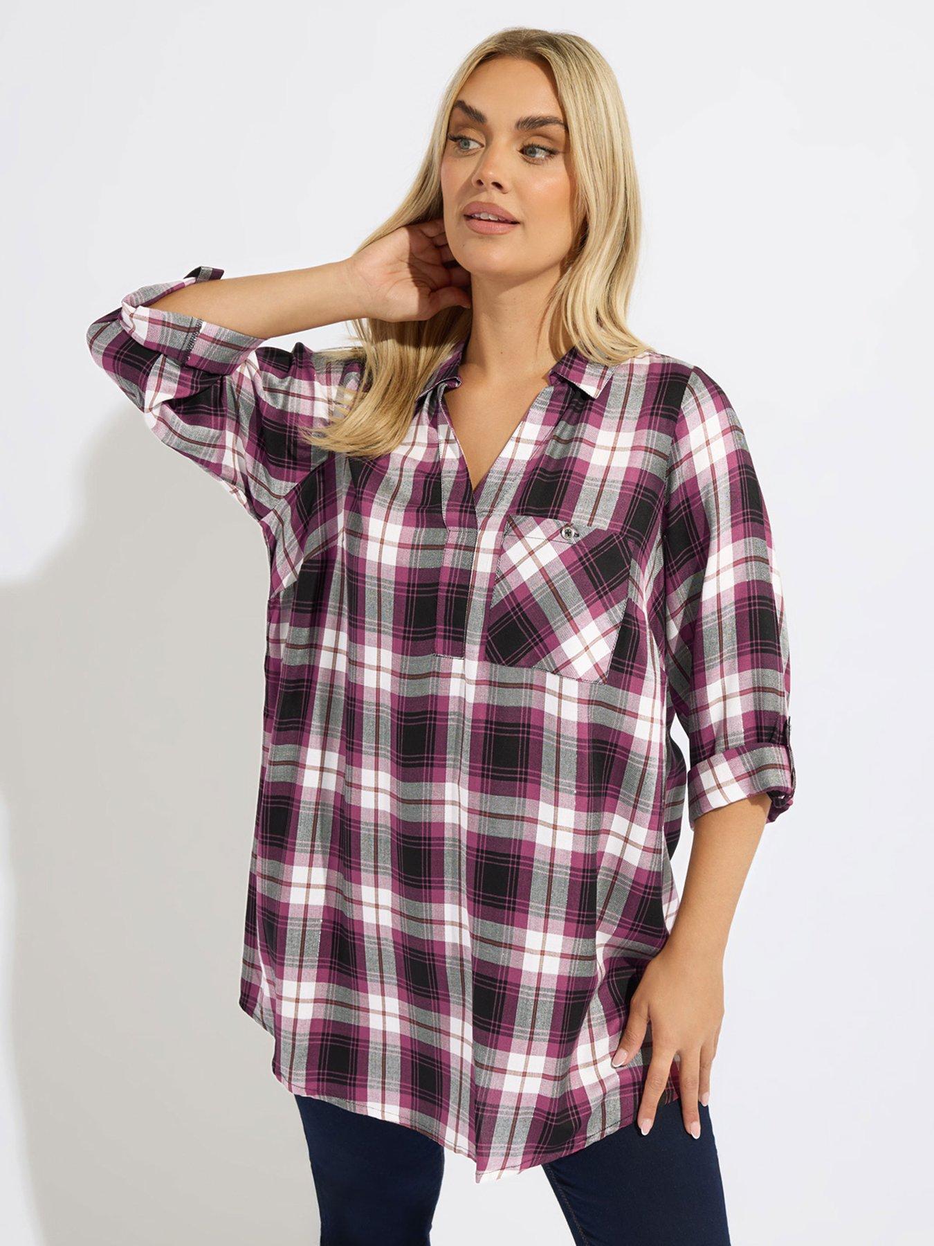 Yours Curve Check Shirt