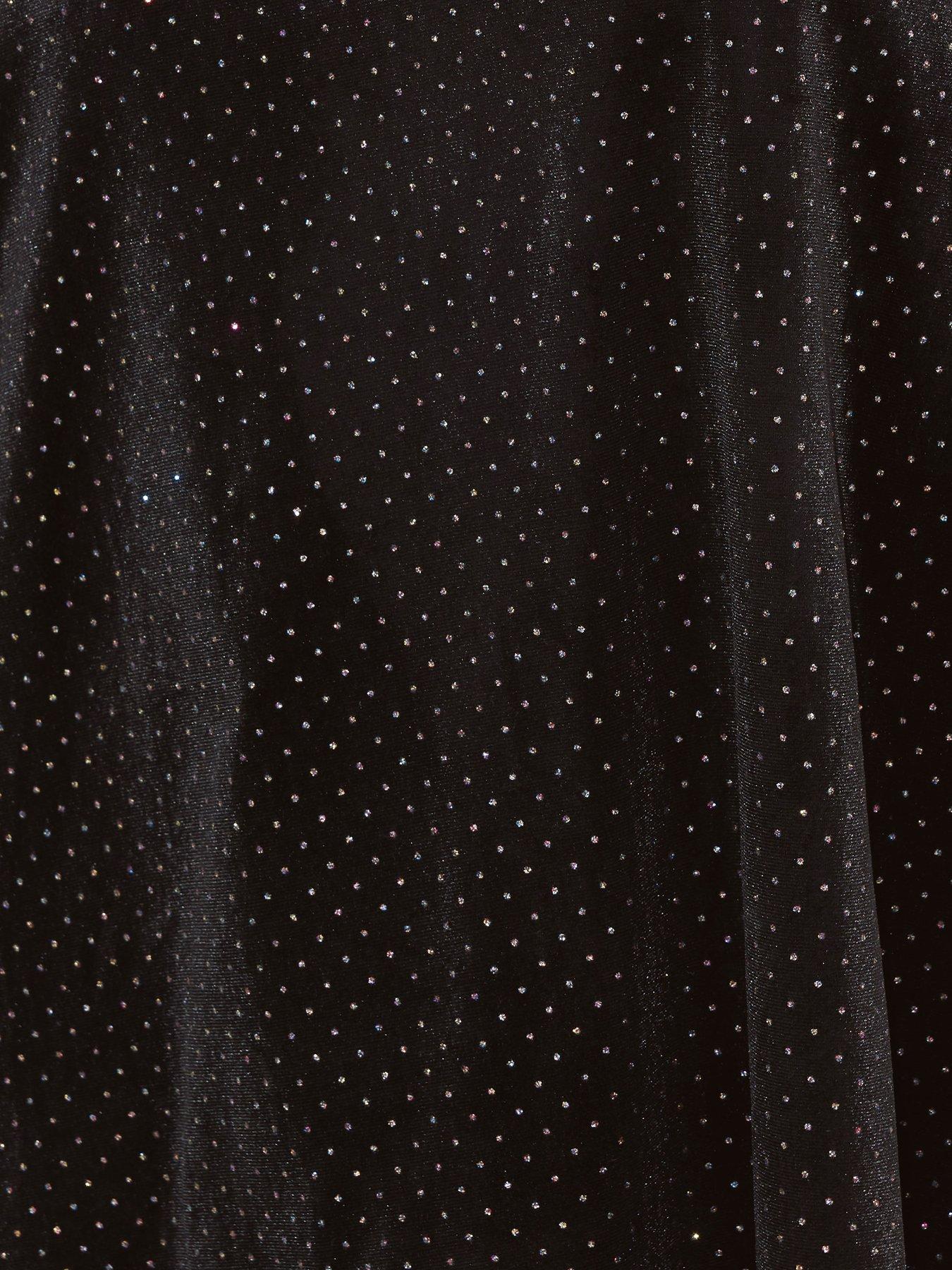 Image 4 of 4 of Yours Curve Glitter Spot Cami - Black