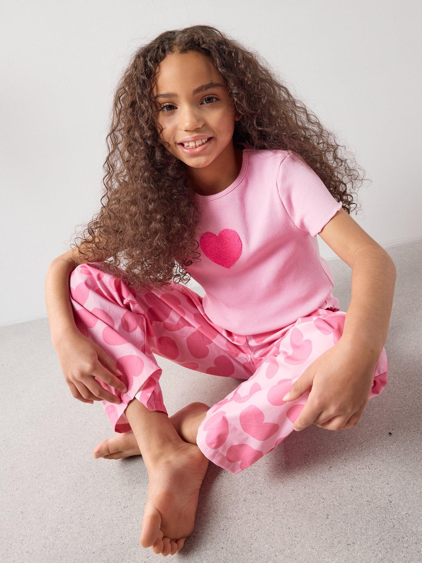 The Very Collection Girls Love Heart Pyjama