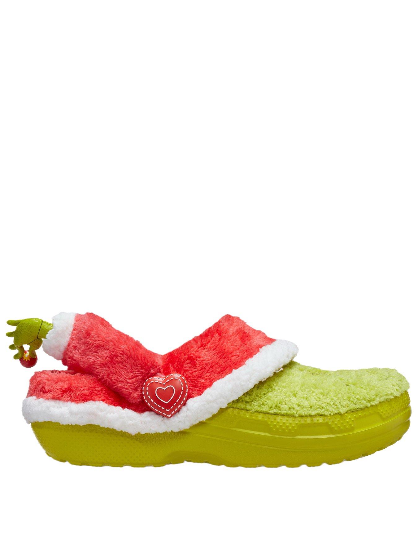  image of crocs-mens-classic-the-grinch-lined-clog-sandal-multi