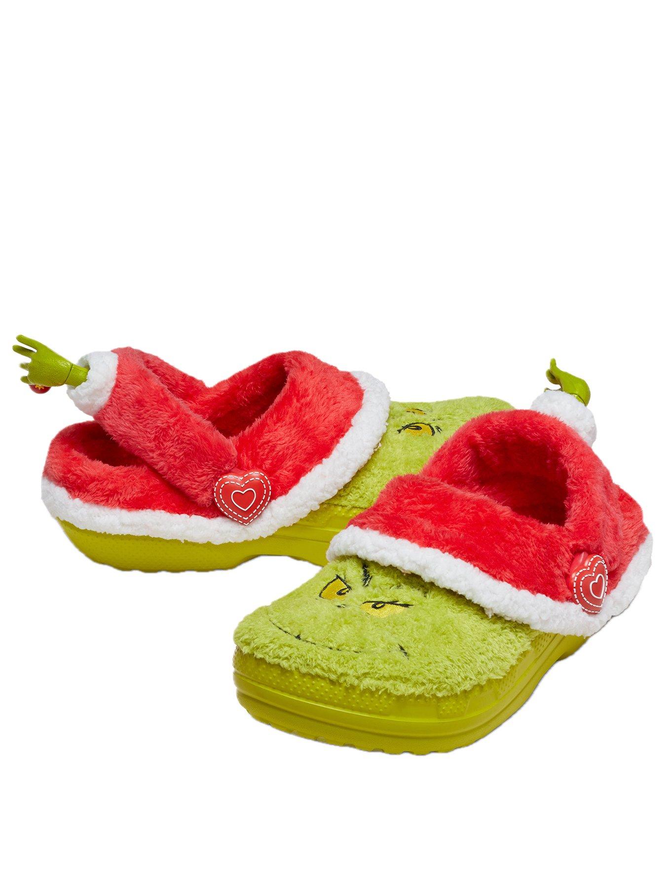  image of crocs-mens-classic-the-grinch-lined-clog-sandal-multi