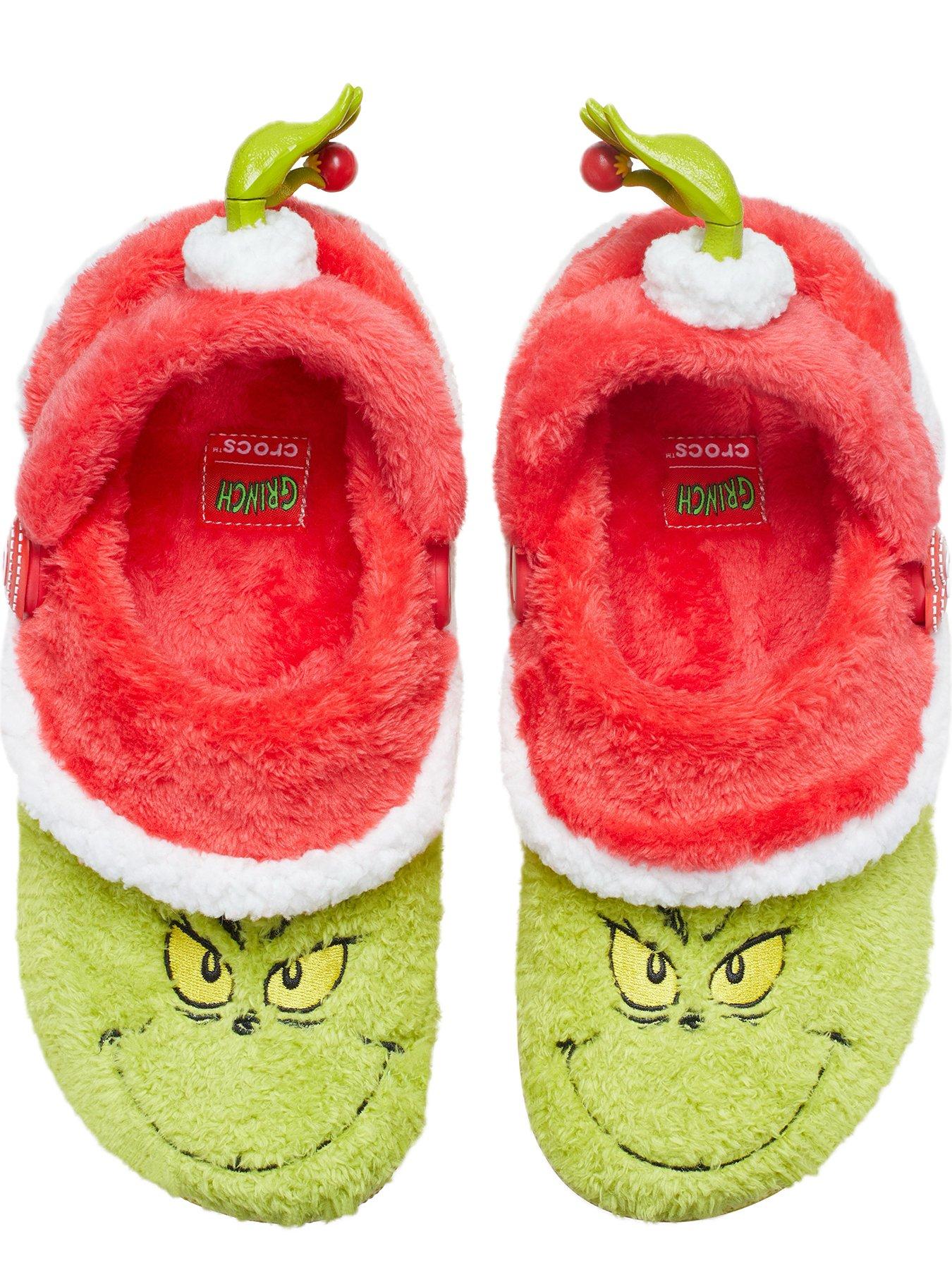  image of crocs-mens-classic-the-grinch-lined-clog-sandal-multi