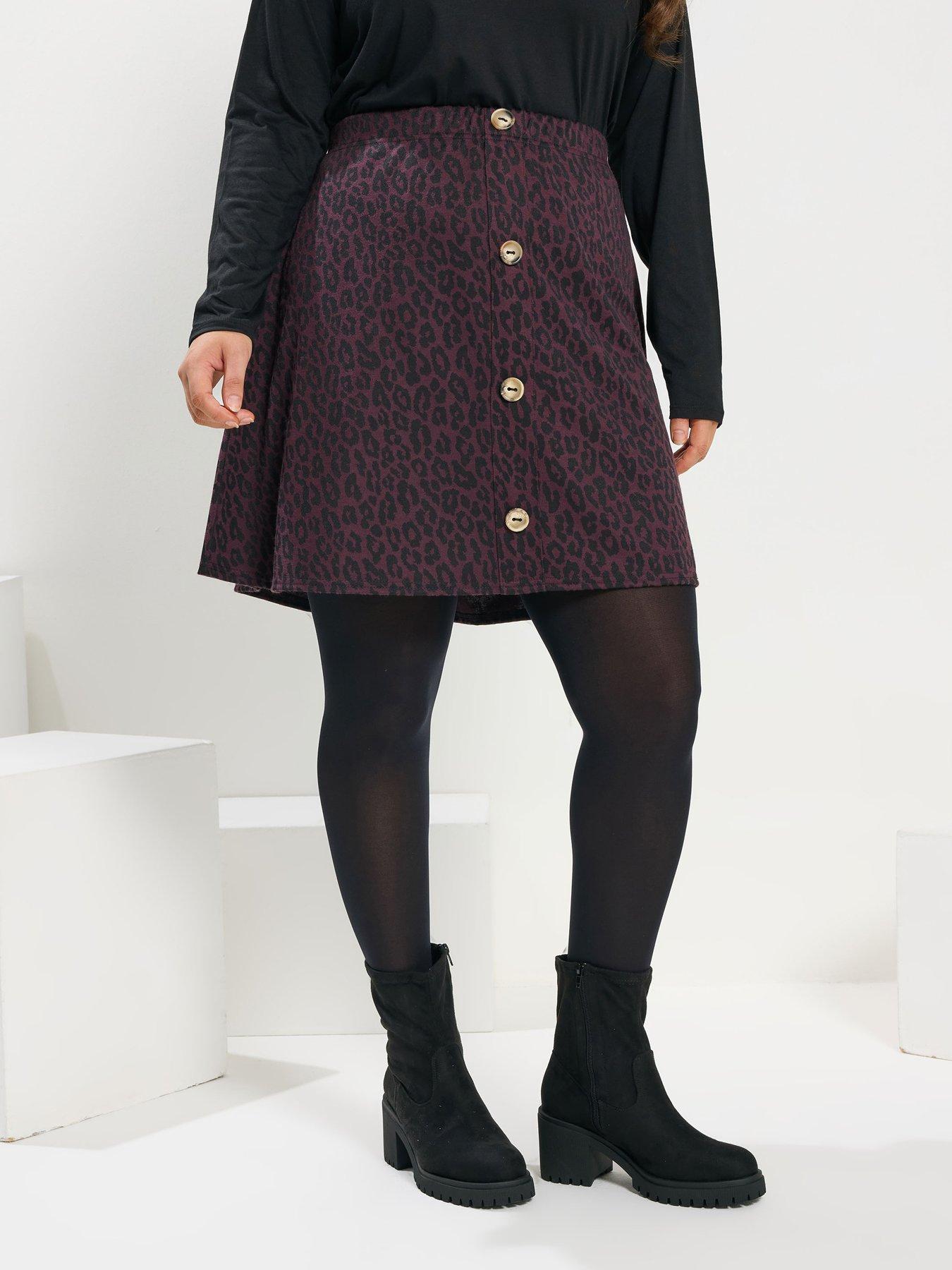 yours-curve-button-front-skirt-purple