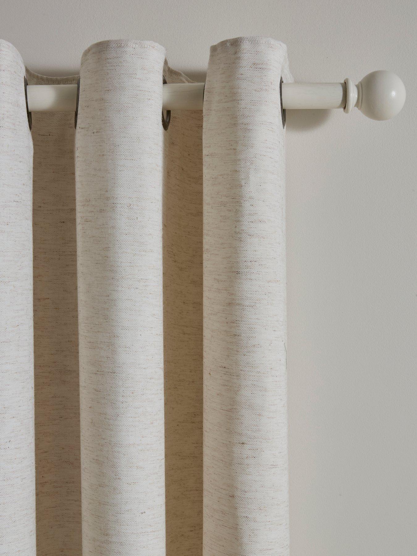 Image 4 of 4 of The Very Collection Touch Of Linen Eyelet Curtains