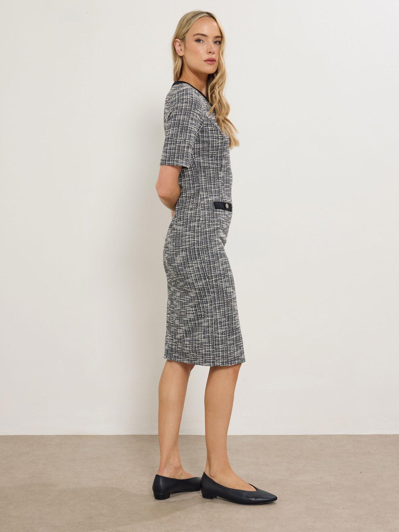 Image 2 of 4 of Long Tall Sally Boucle Dress - Black