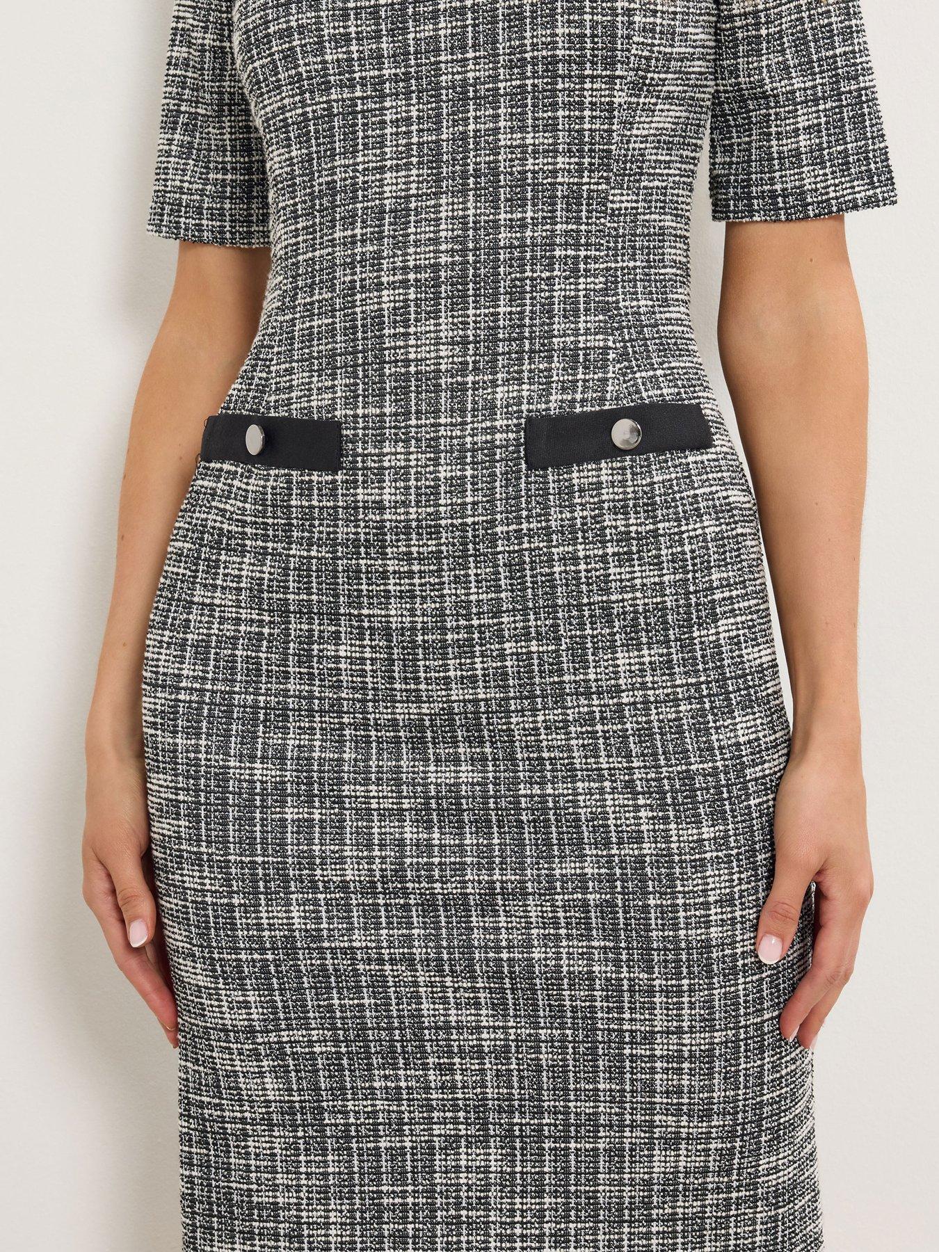 Image 4 of 4 of Long Tall Sally Boucle Dress - Black