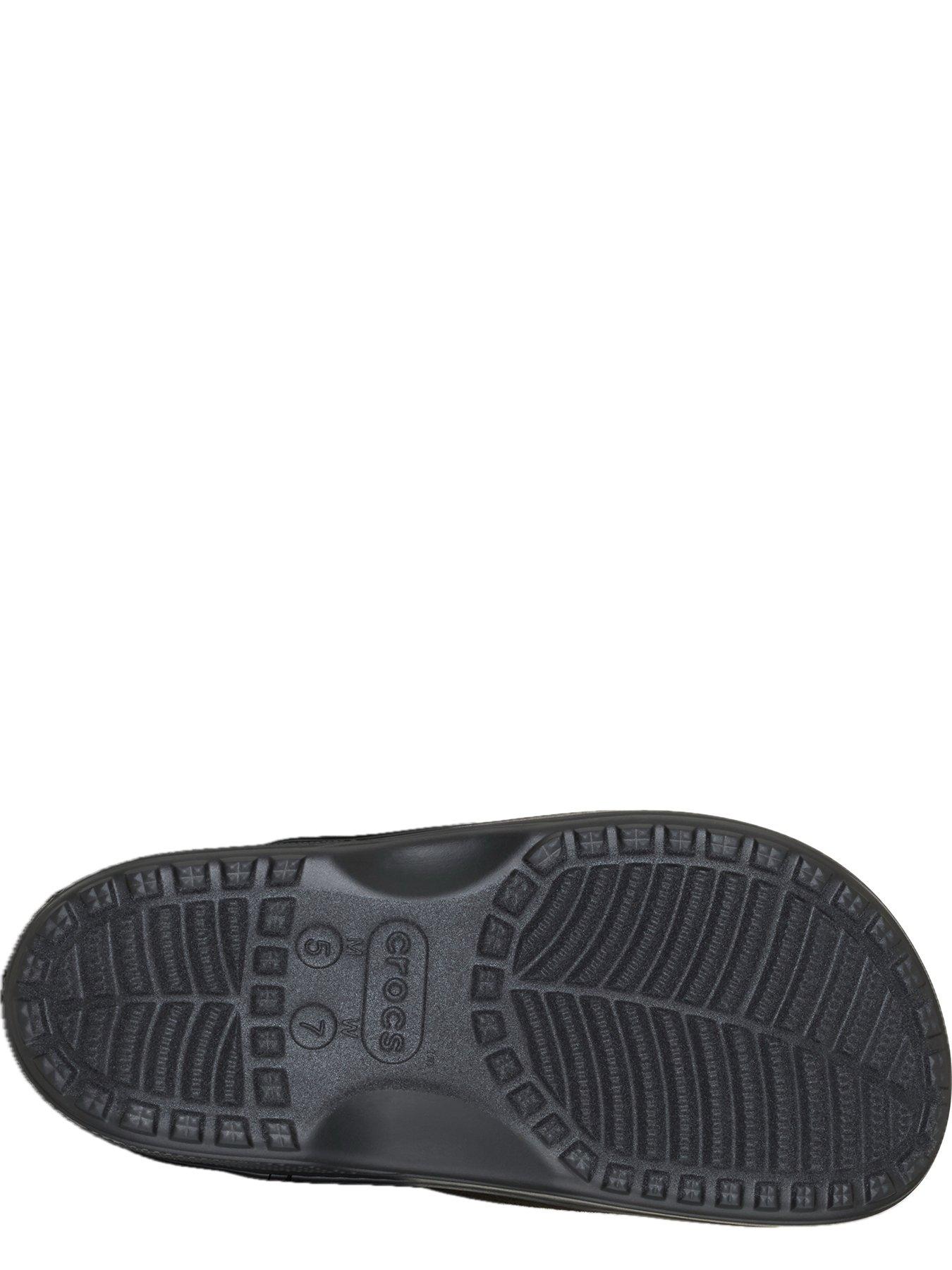  image of crocs-mens-classic-unfurgettable-sueded-clog-sandal-black
