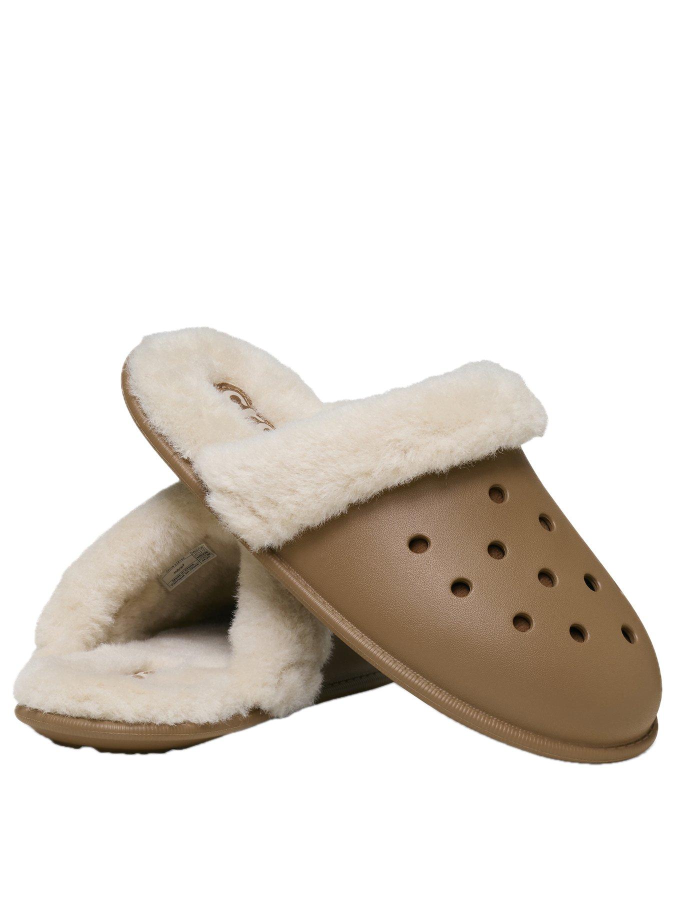  image of crocs-crocs-mens-classic-fuzz-scuff-slipper
