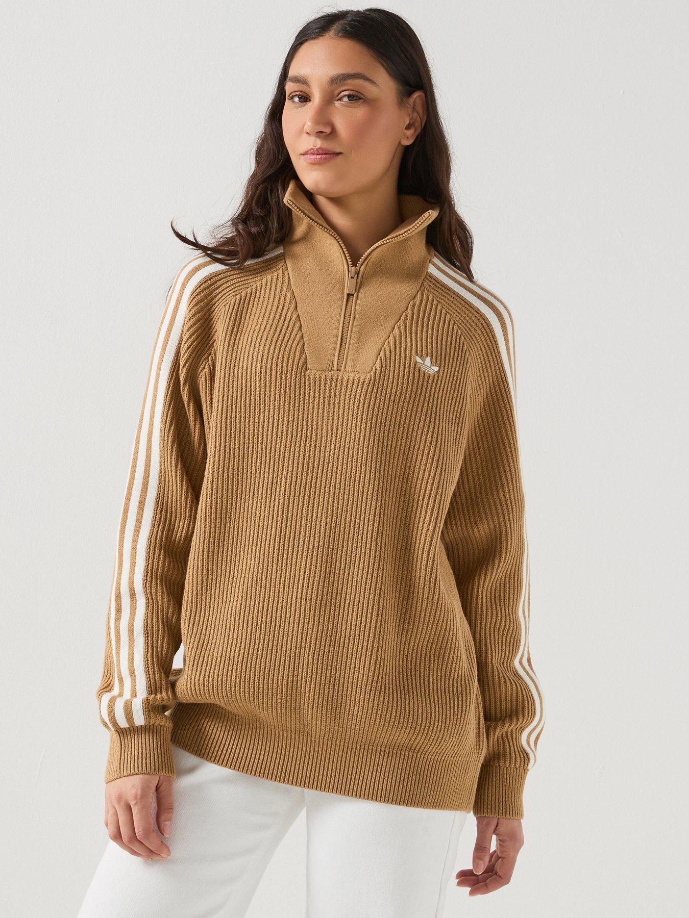 adidas Originals Womens Funnel Neck Top - Beige