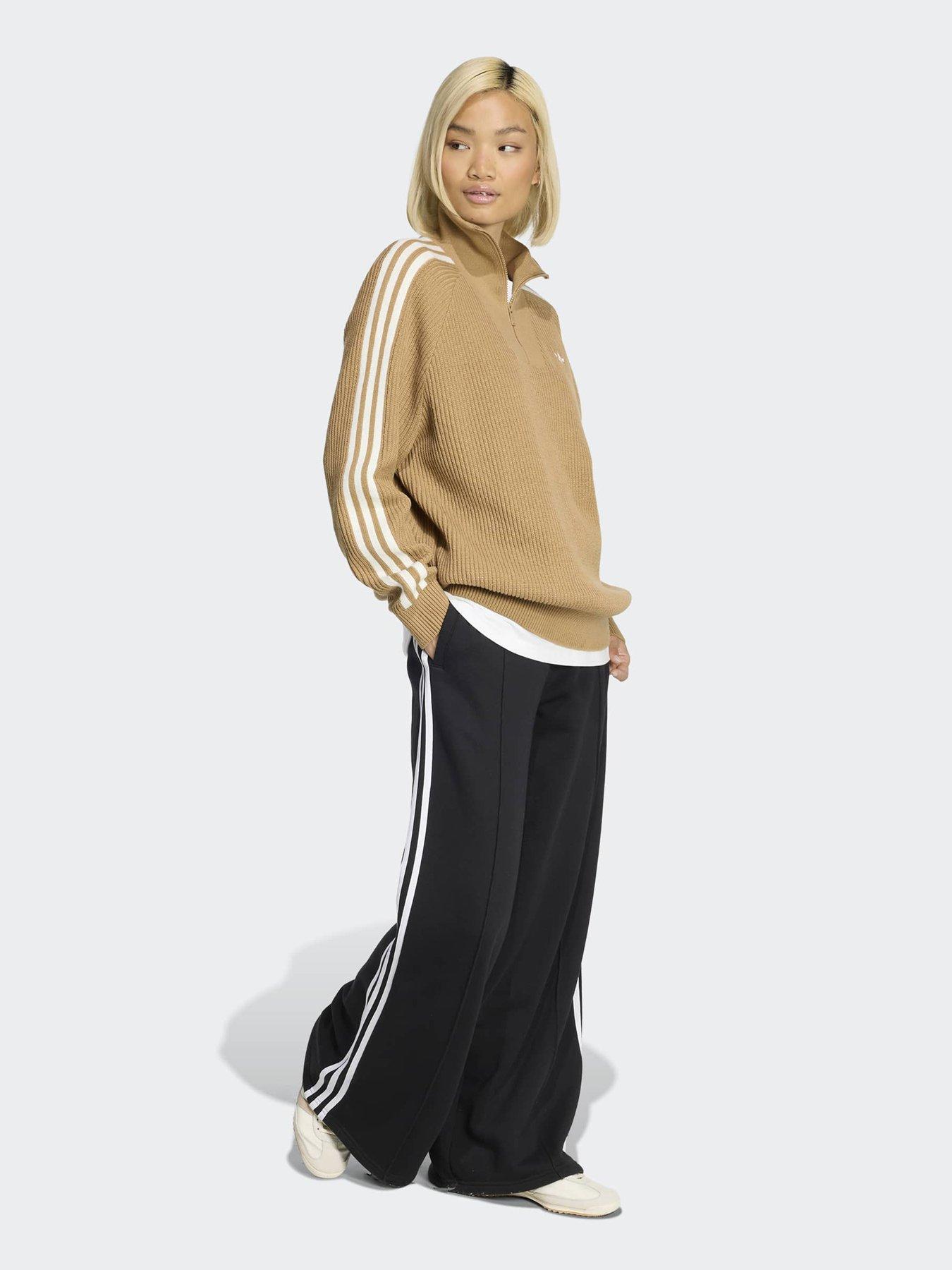 Image 3 of 5 of adidas Originals Womens Funnel Neck Top - Beige