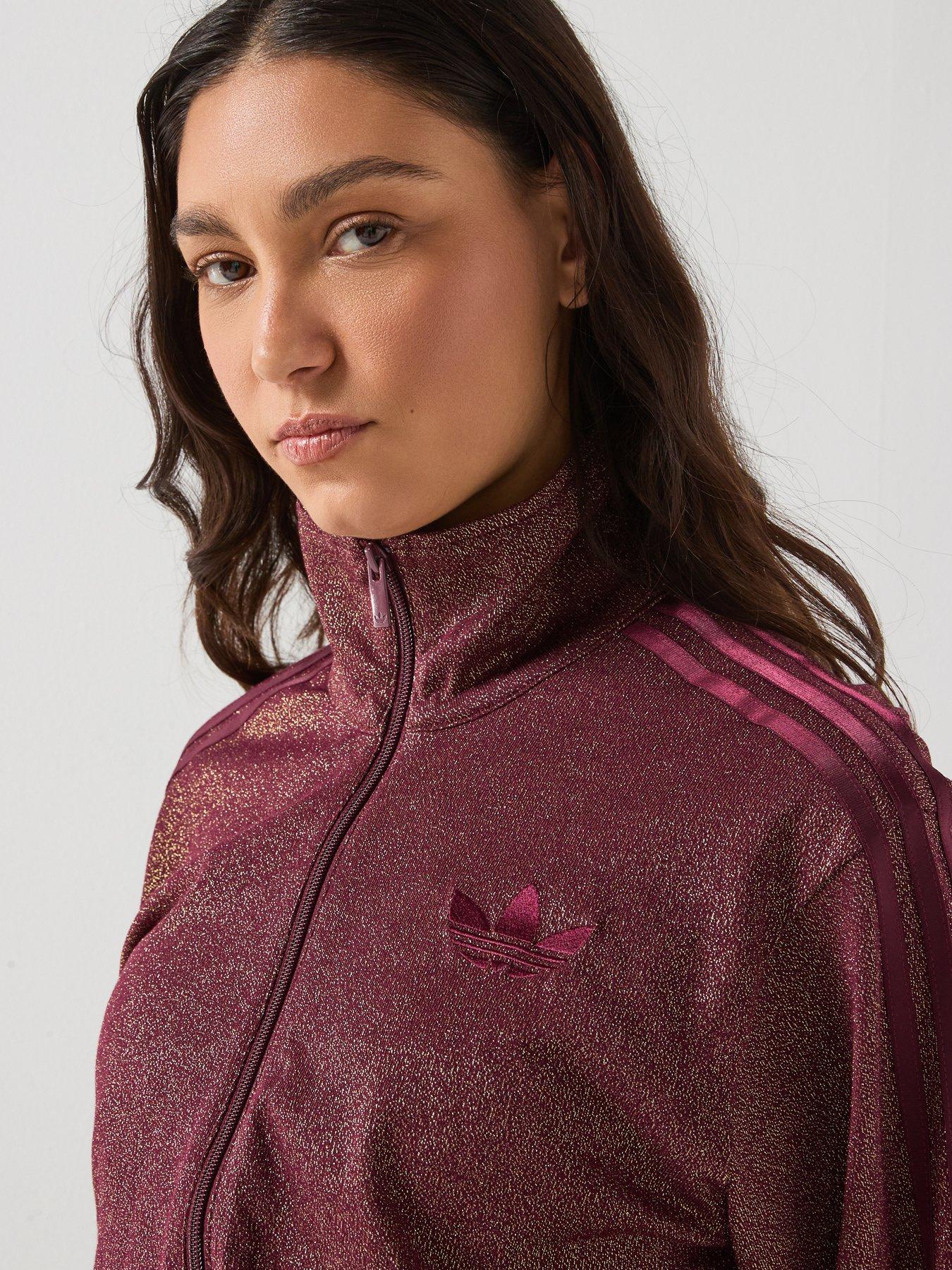 Image 6 of 6 of adidas Originals Womens Lurex Fire Bird Tracksuit Top - Red