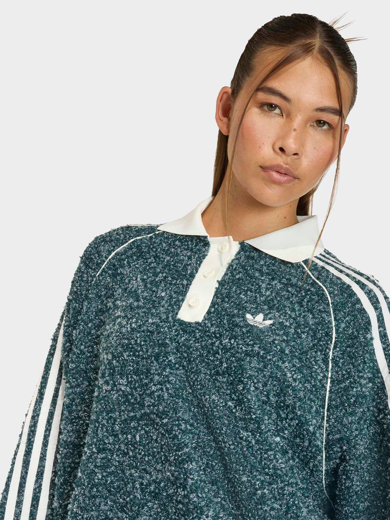 Image 4 of 5 of adidas Originals Womens Oversized Polo Crew - Multi