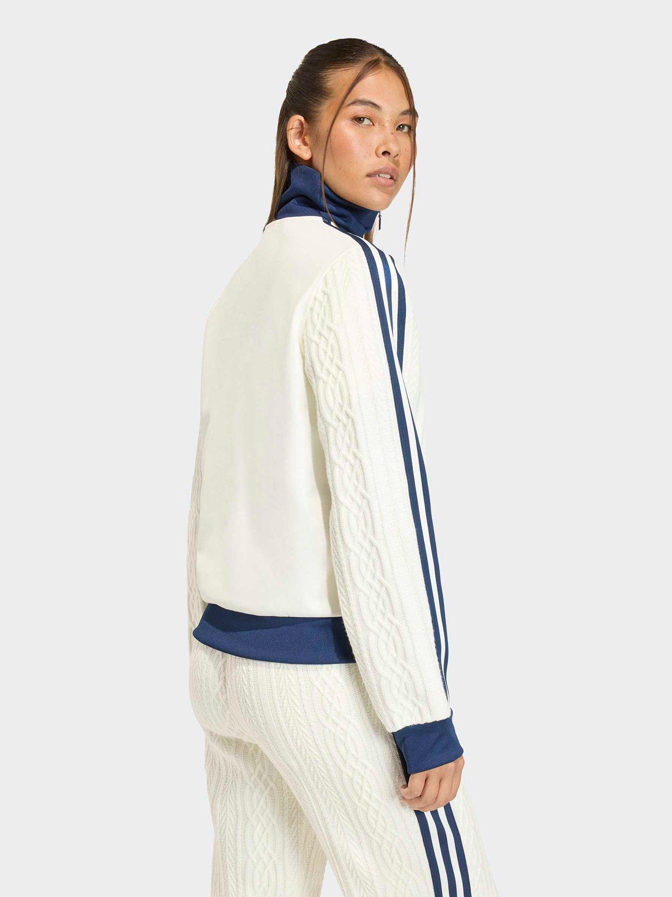 Image 2 of 5 of adidas Originals Womens Knit Classic Track Top - White