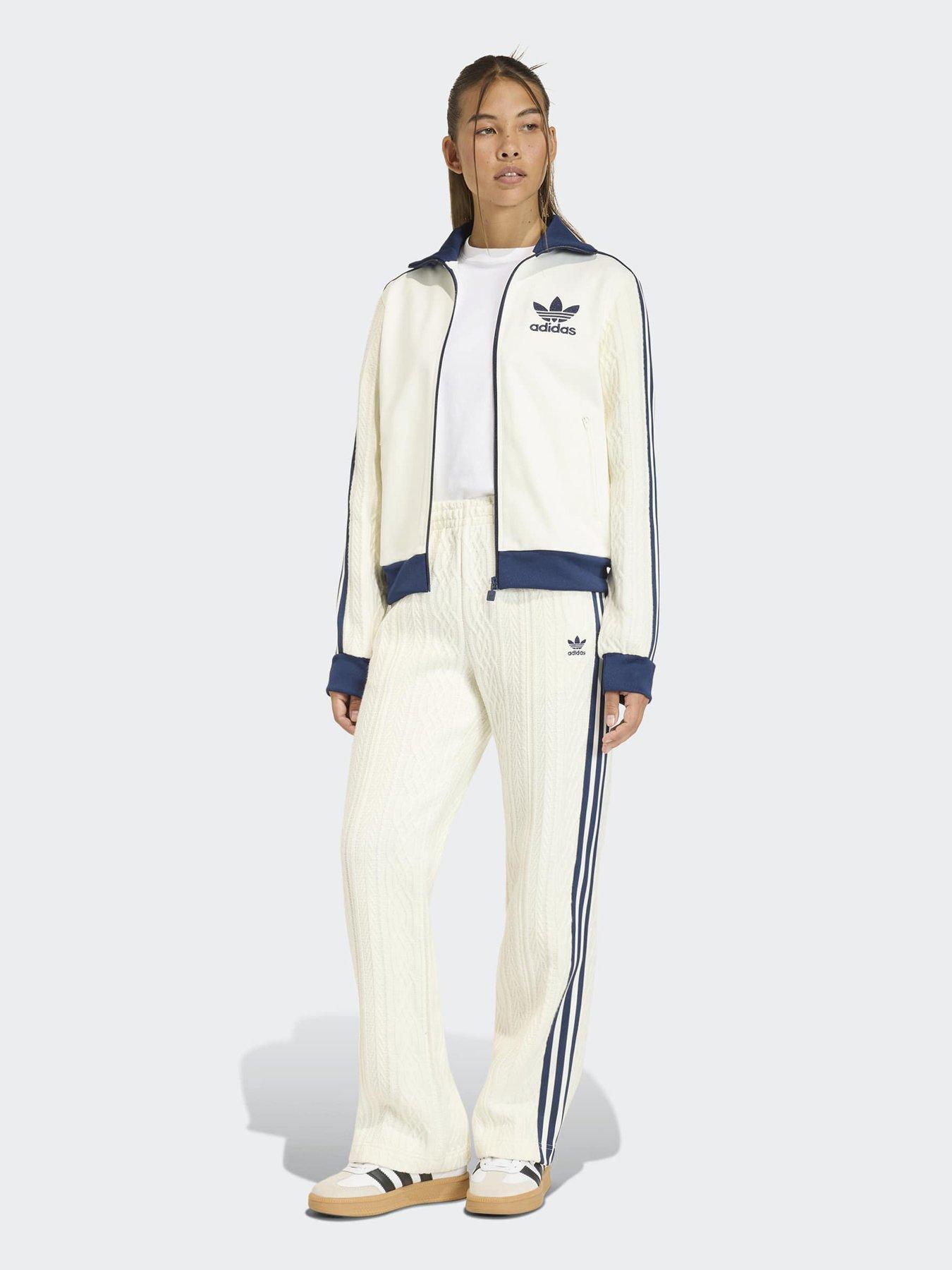 Image 3 of 5 of adidas Originals Womens Knit Classic Track Top - White