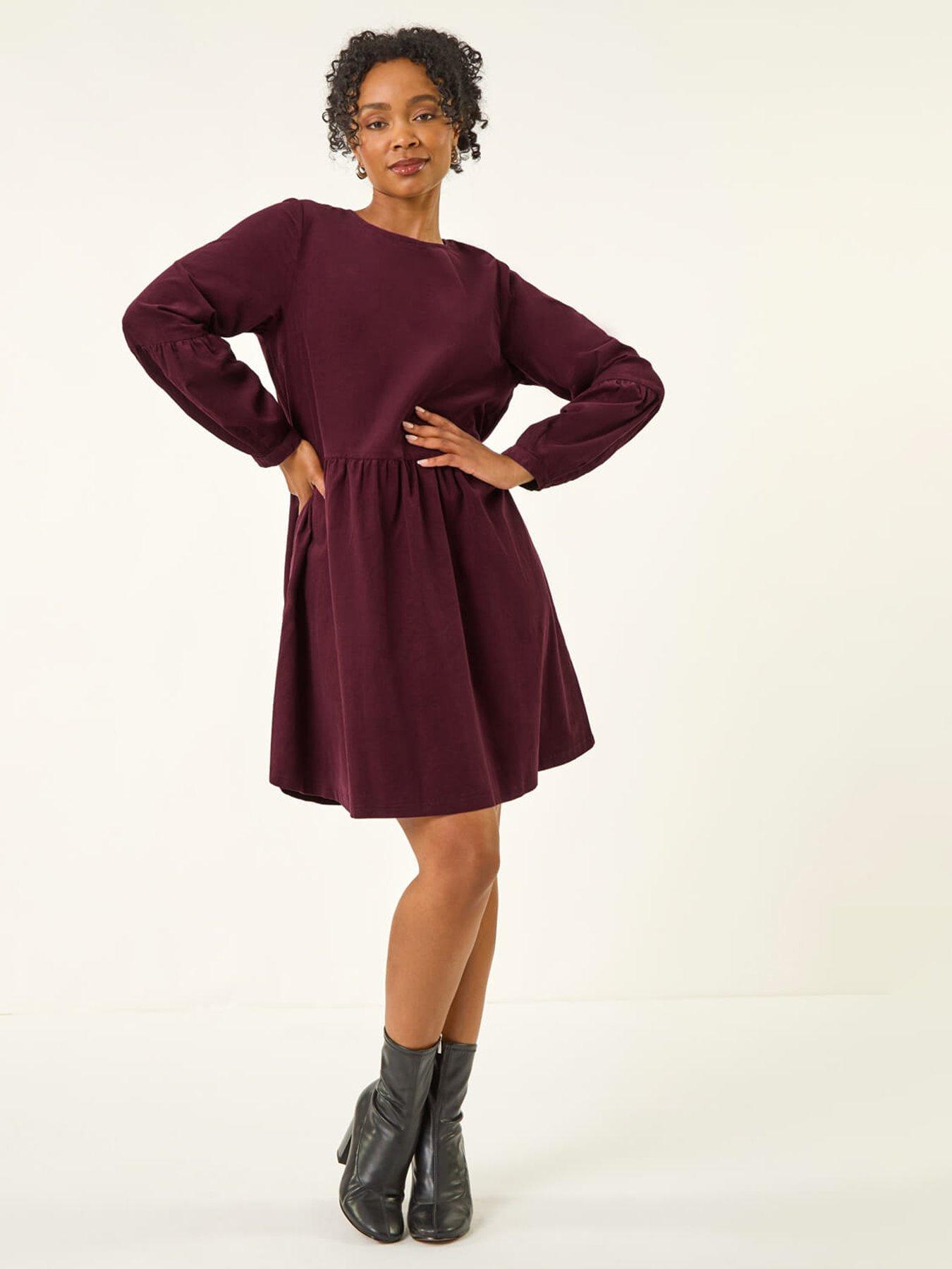 Roman Petite Cotton Mini Dress - Red