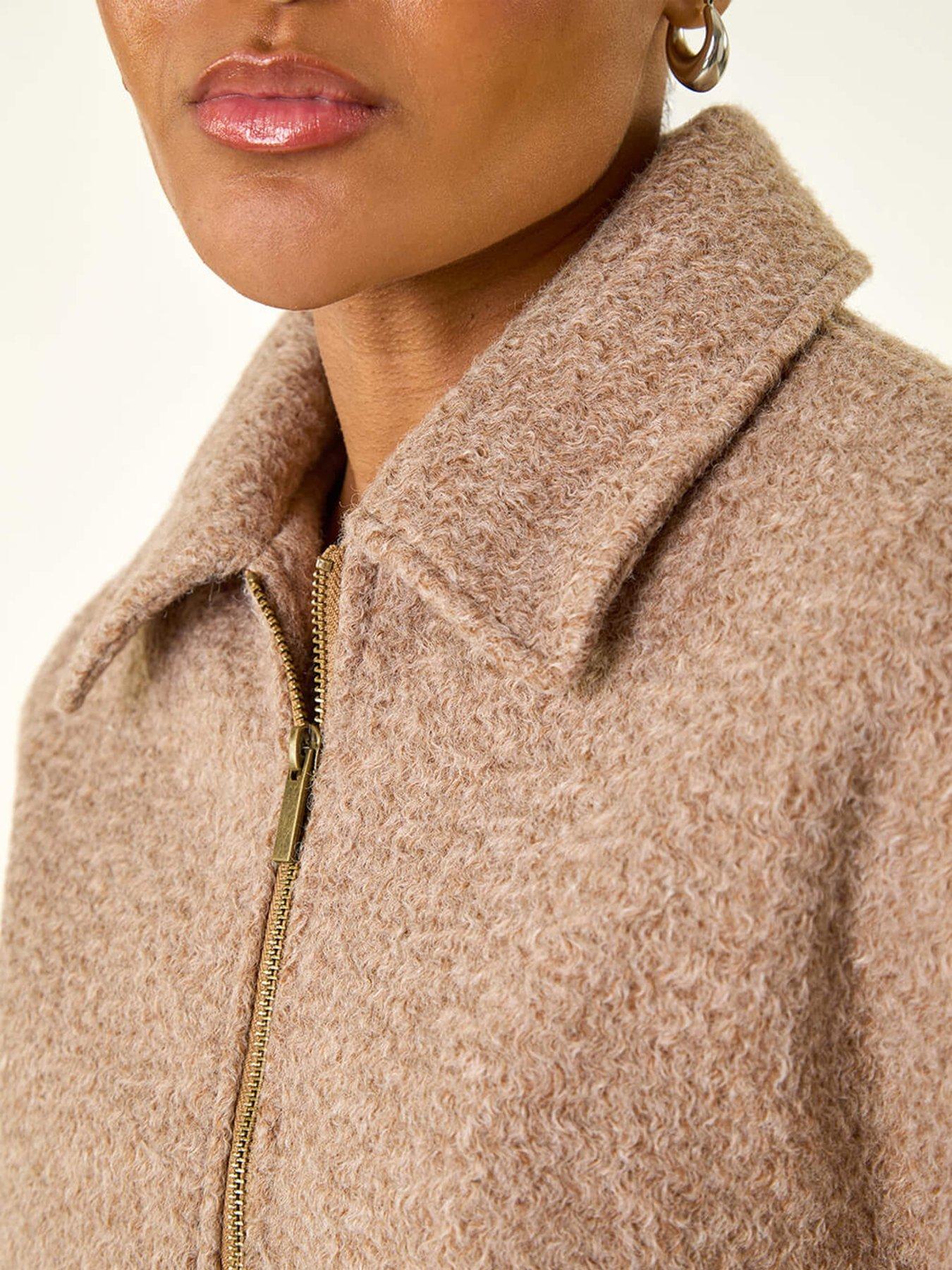 Image 5 of 5 of Roman Boucle Bomber Jacket - Grey